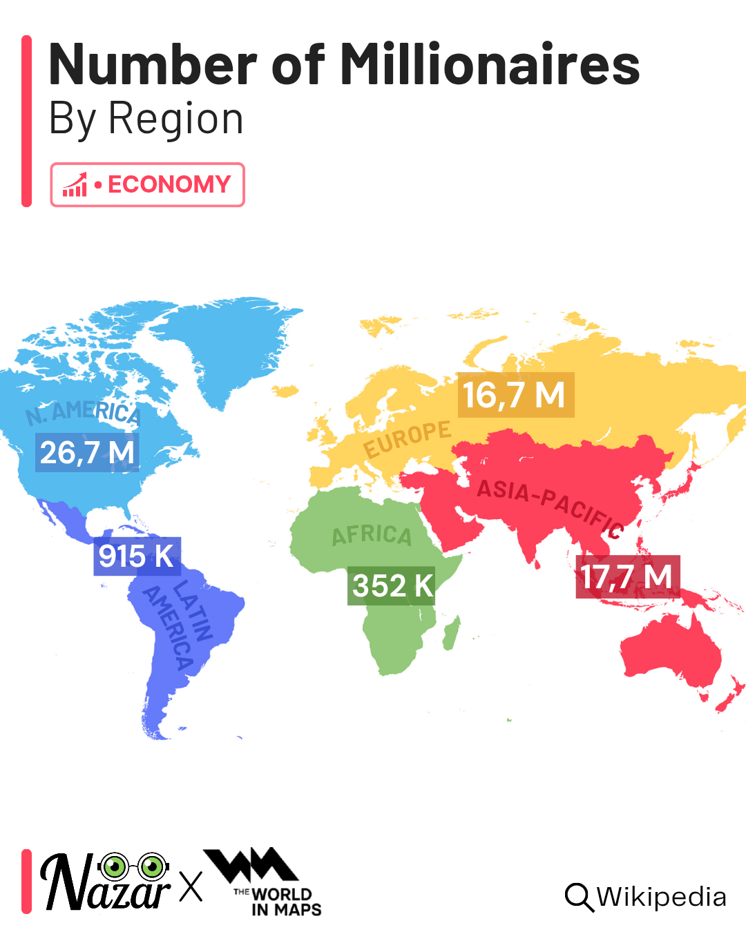Map of Millionaires by Region Map of Millionaires by Region