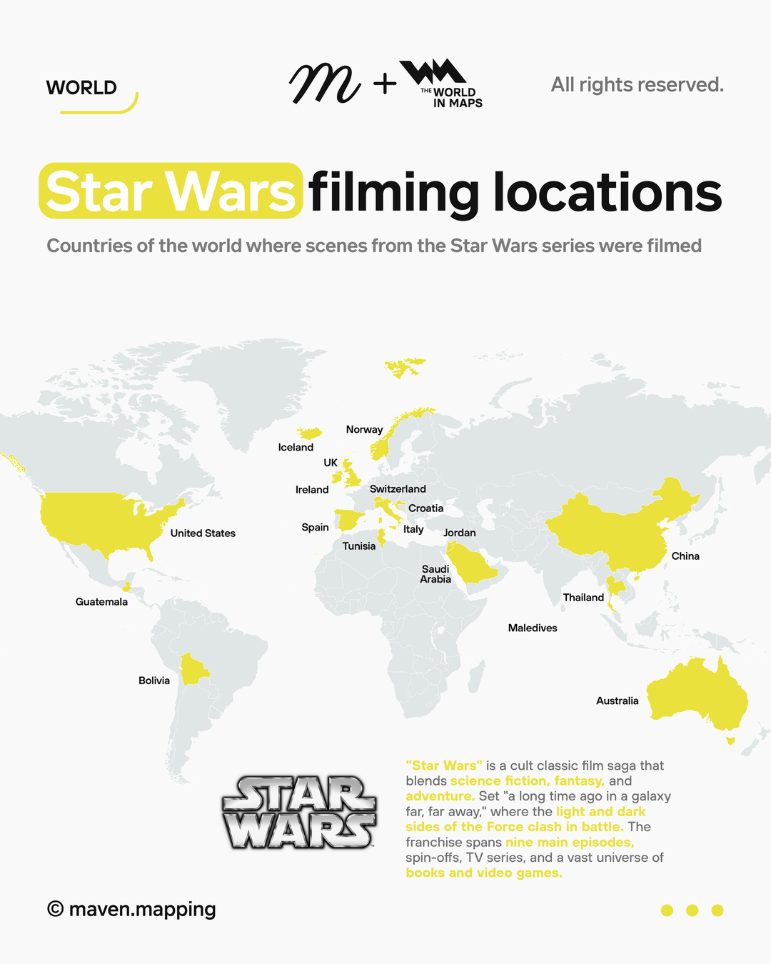 Star Wars Filming Locations Map Star Wars Filming Locations Map