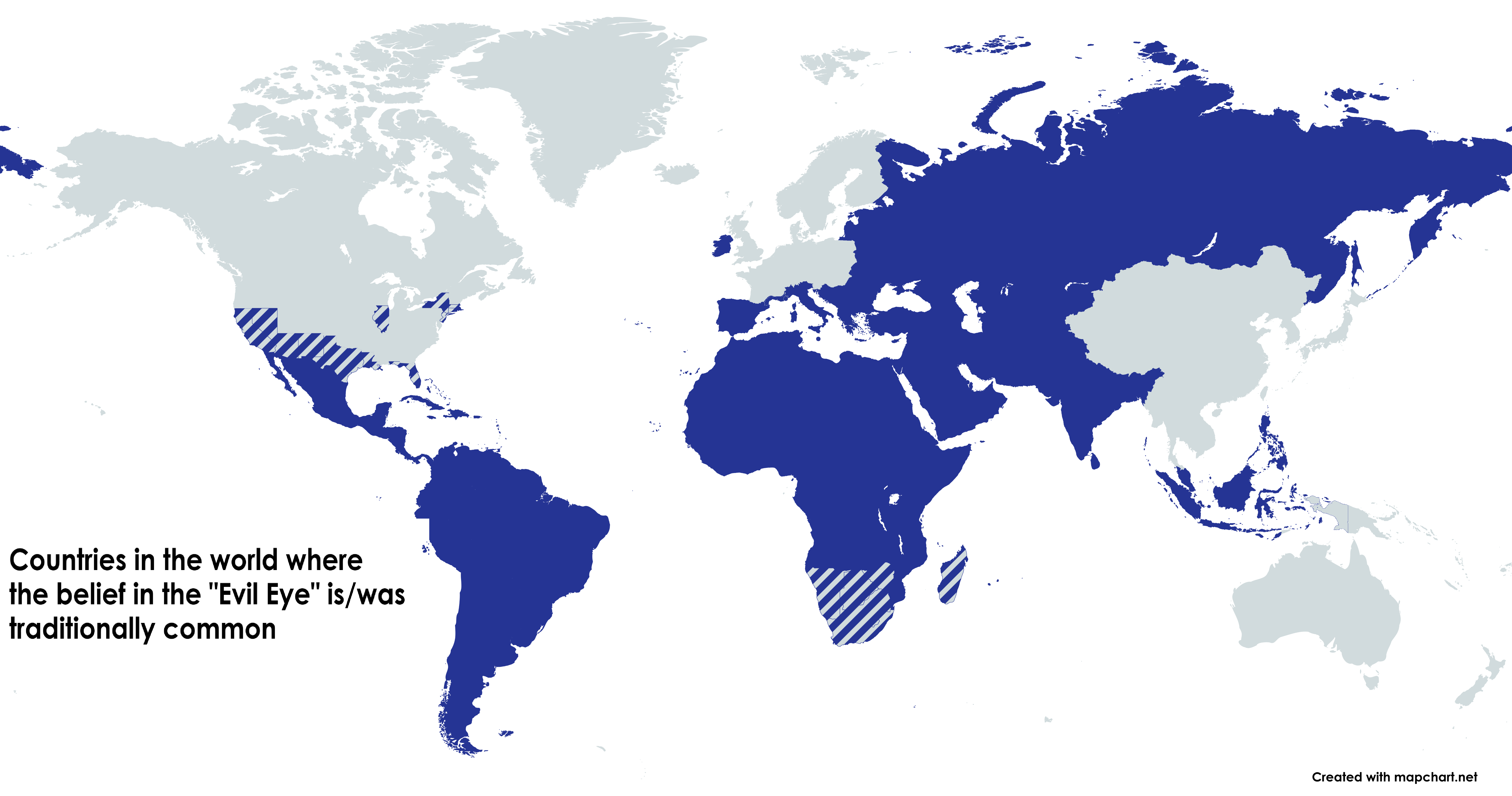Evil Eye Belief Regions Map Evil Eye Belief Regions Map