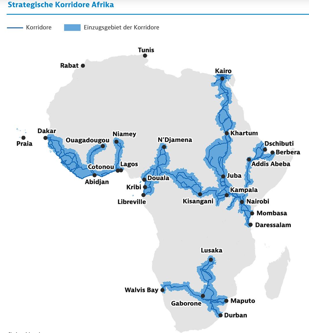 Proposed EU-Africa Strategic Trade Corridors Map Proposed EU-Africa Strategic Trade Corridors Map