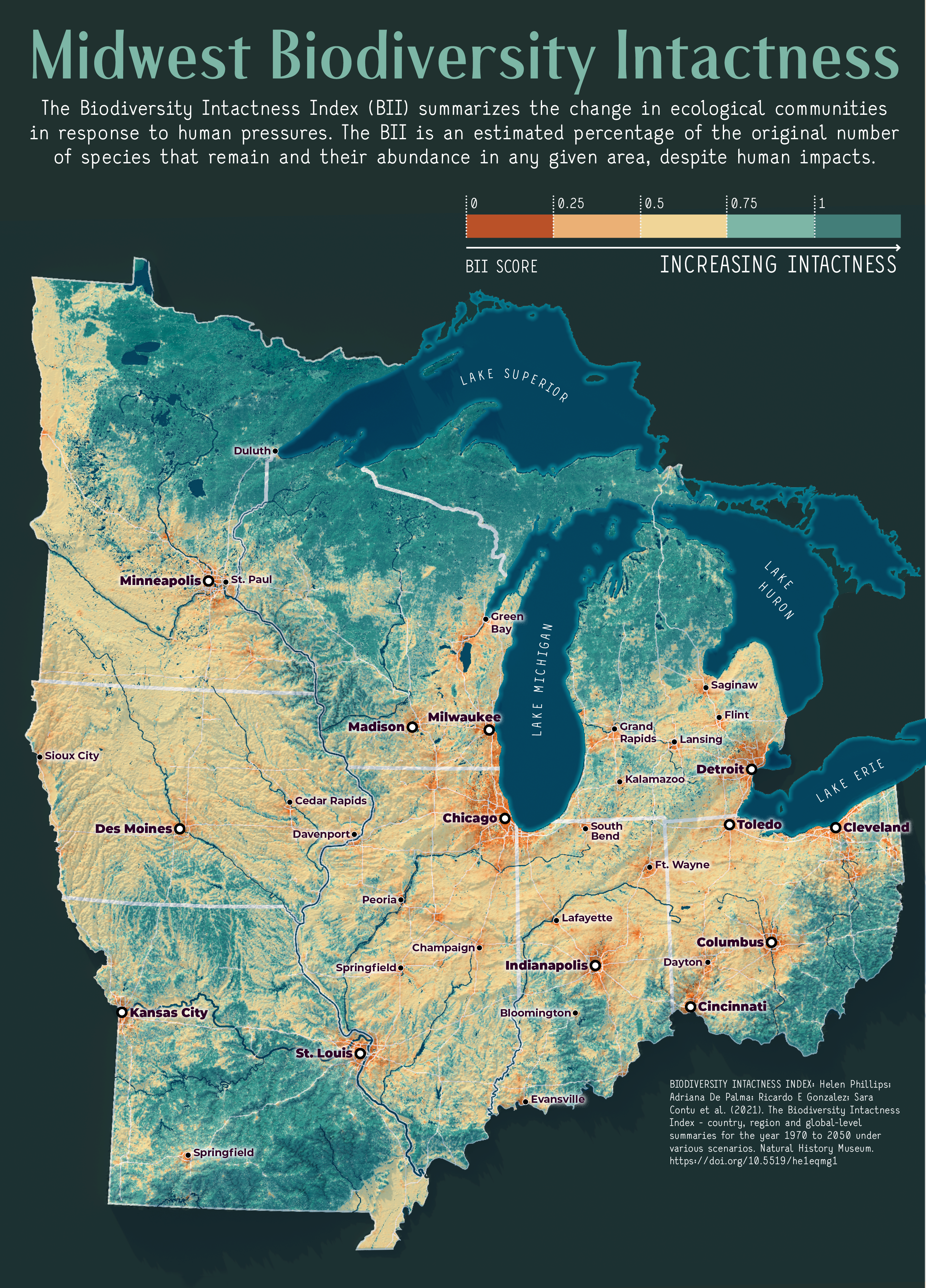 Midwest Biodiversity Intactness Map Midwest Biodiversity Intactness Map