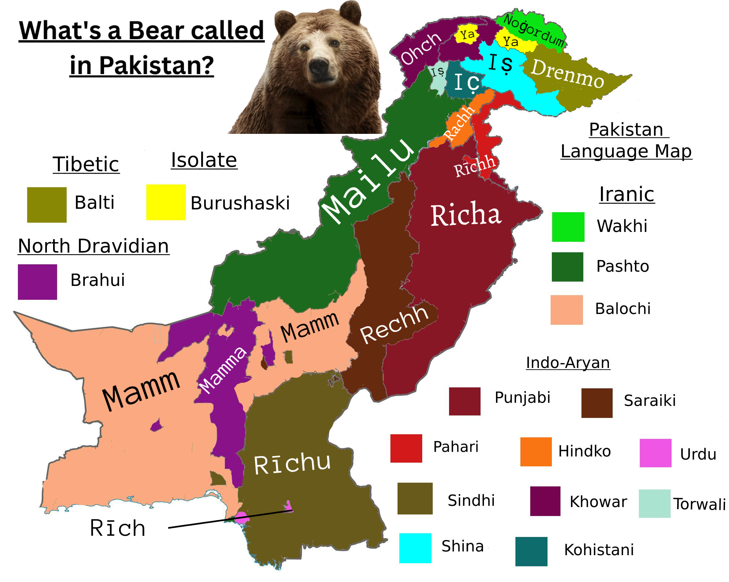 Bear Species Names in Pakistan Map Bear Species Names in Pakistan Map