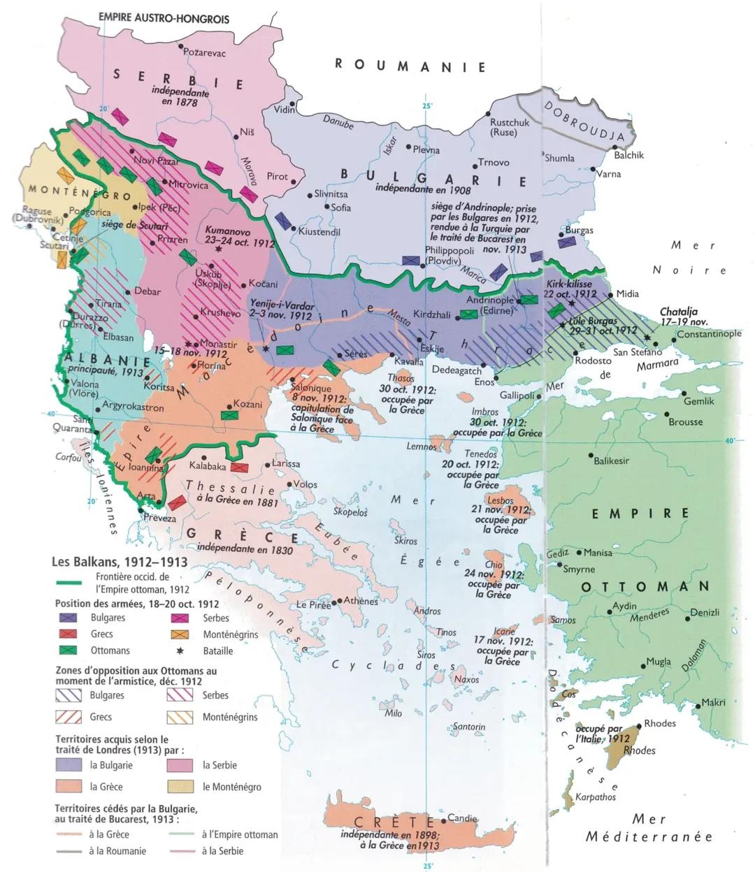 Balkan Wars 1912-1913 Map Balkan Wars 1912-1913 Map