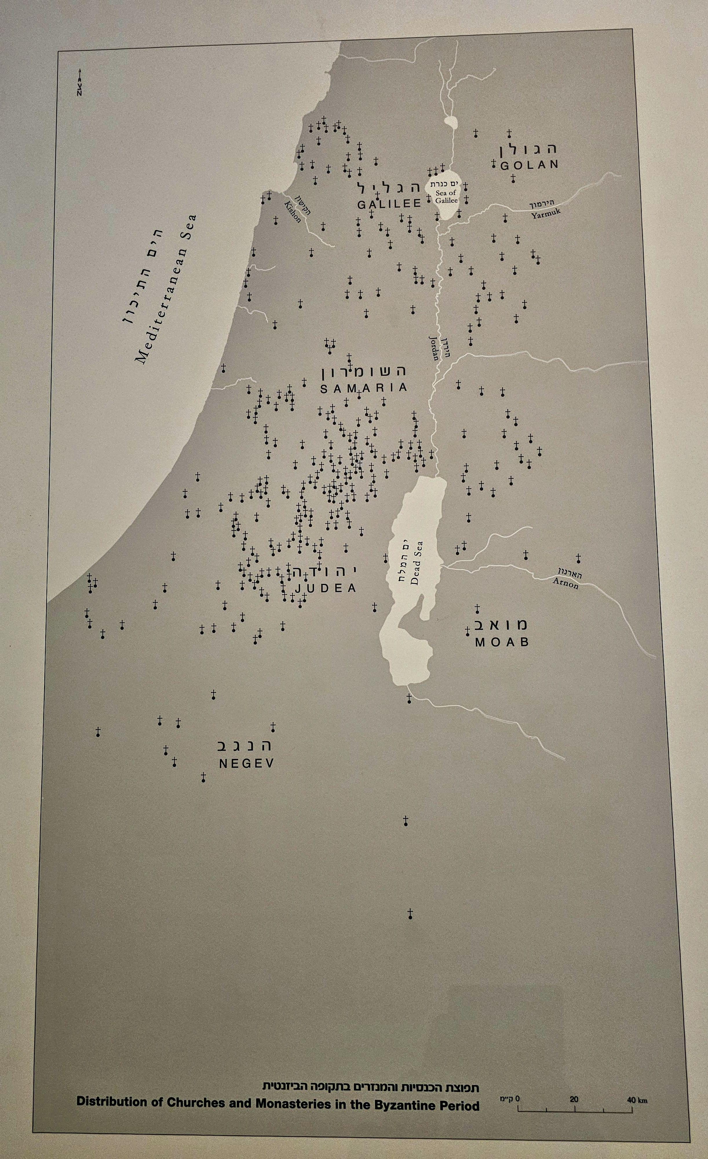 Map of Churches and Monasteries in Byzantine Israel Map of Churches and Monasteries in Byzantine Israel