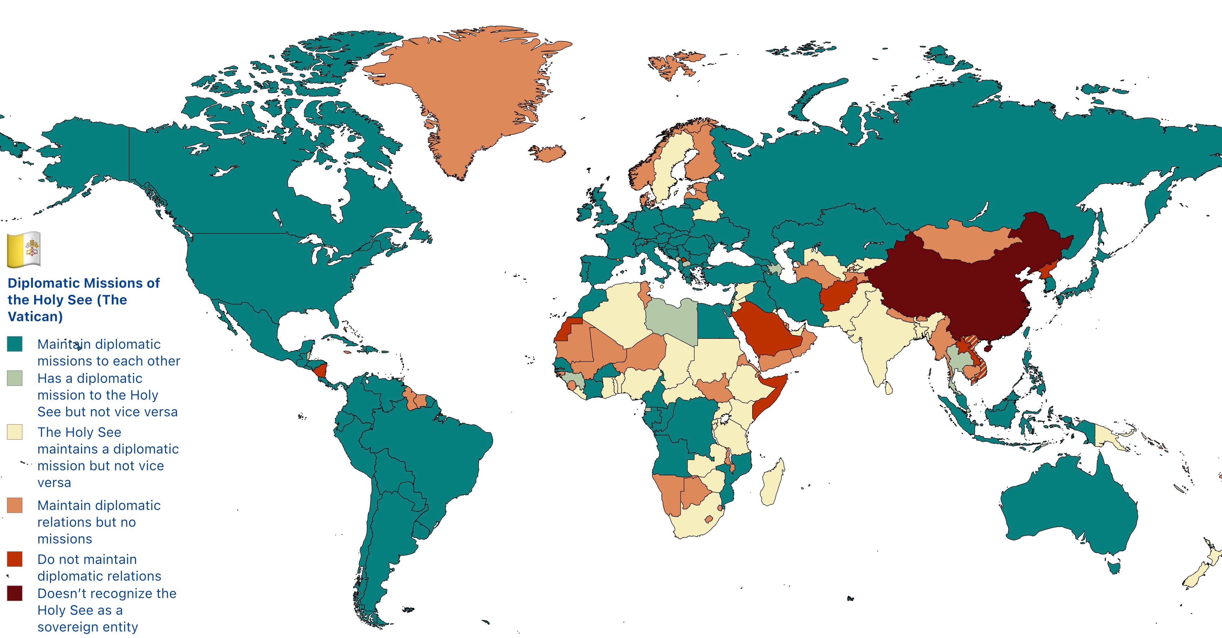 Diplomatic Missions of the Holy See Map Diplomatic Missions of the Holy See Map