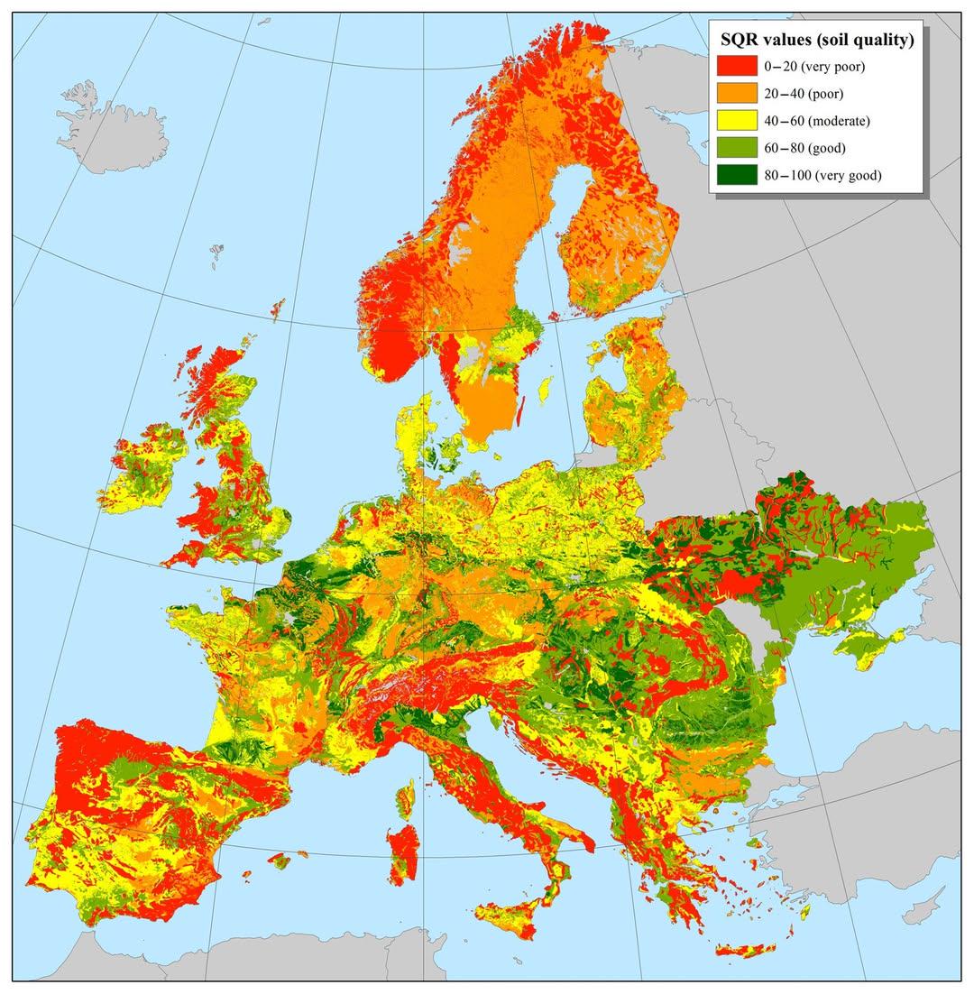 Soil Quality Map of Europe Soil Quality Map of Europe