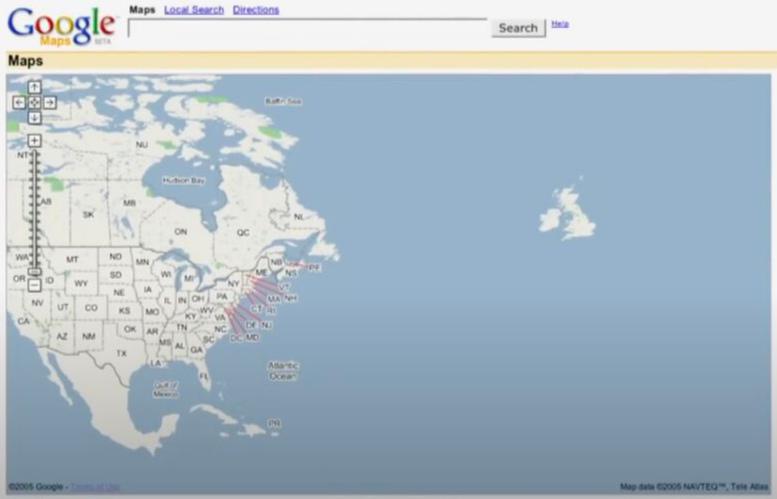 Google Maps Launch Day Features Map Google Maps Launch Day Features Map