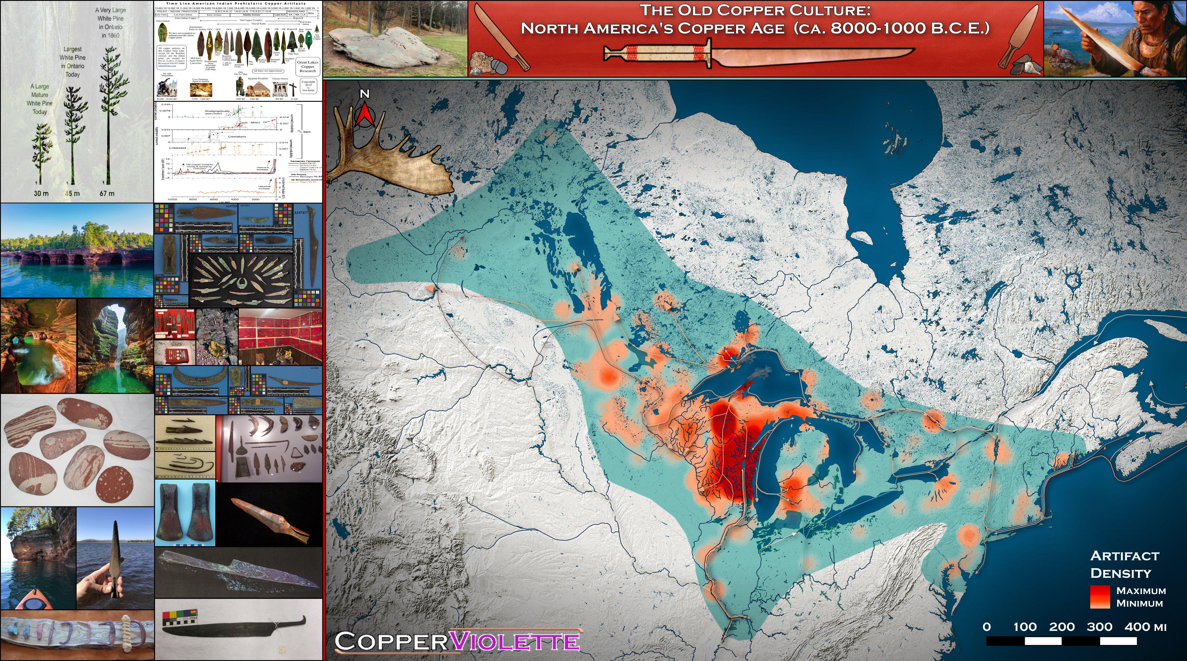 Old Copper Culture of North America Map Old Copper Culture of North America Map