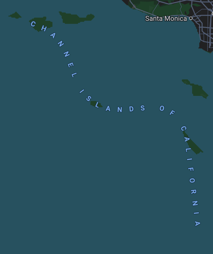 Google Maps Channel Islands Labeling Map Google Maps Channel Islands Labeling Map