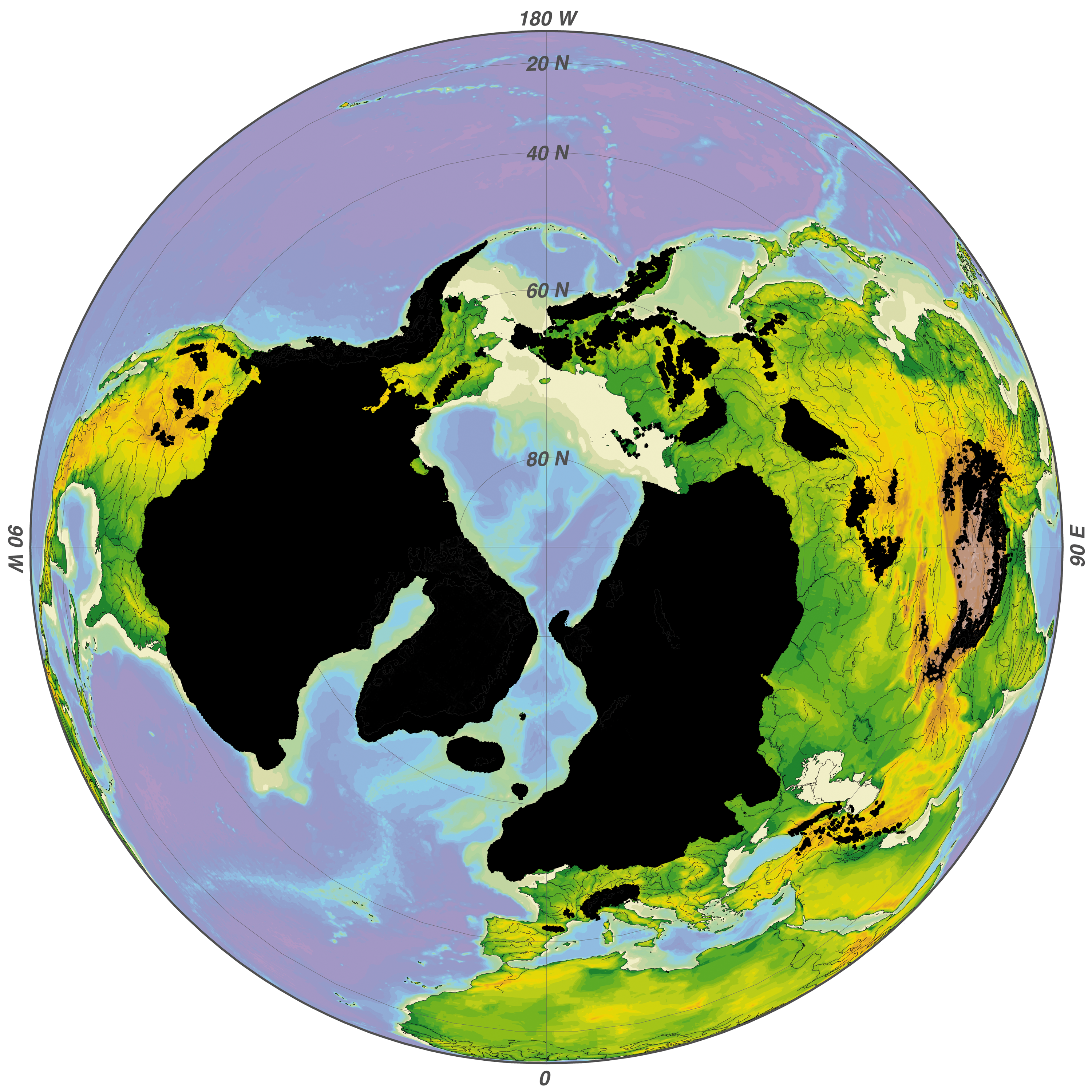 Maximum Extent of Glaciers During the Ice Age Map