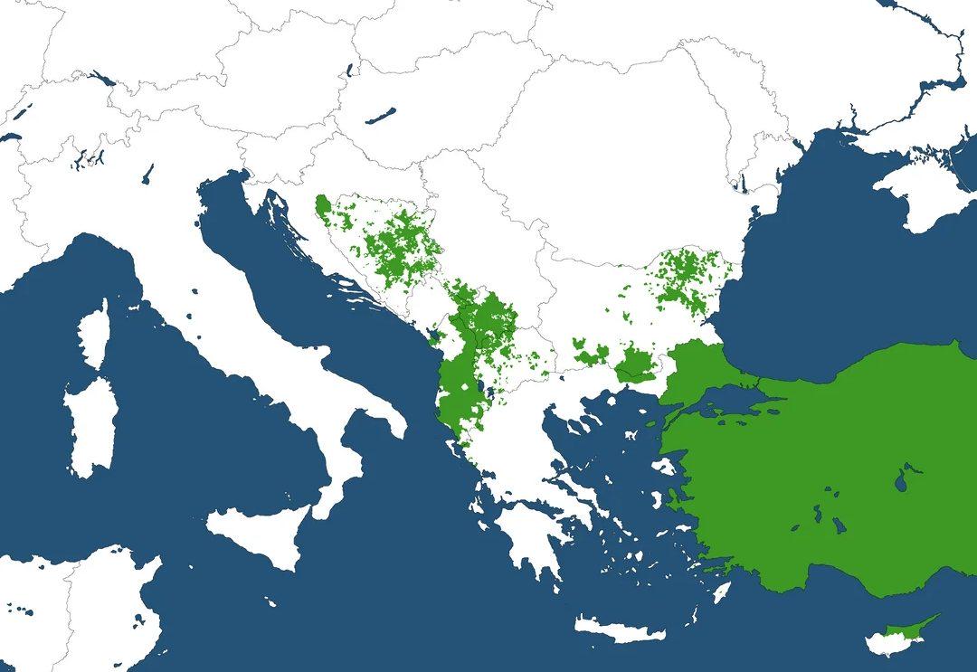 Muslim Majority Regions in the Balkans Map Muslim Majority Regions in the Balkans Map