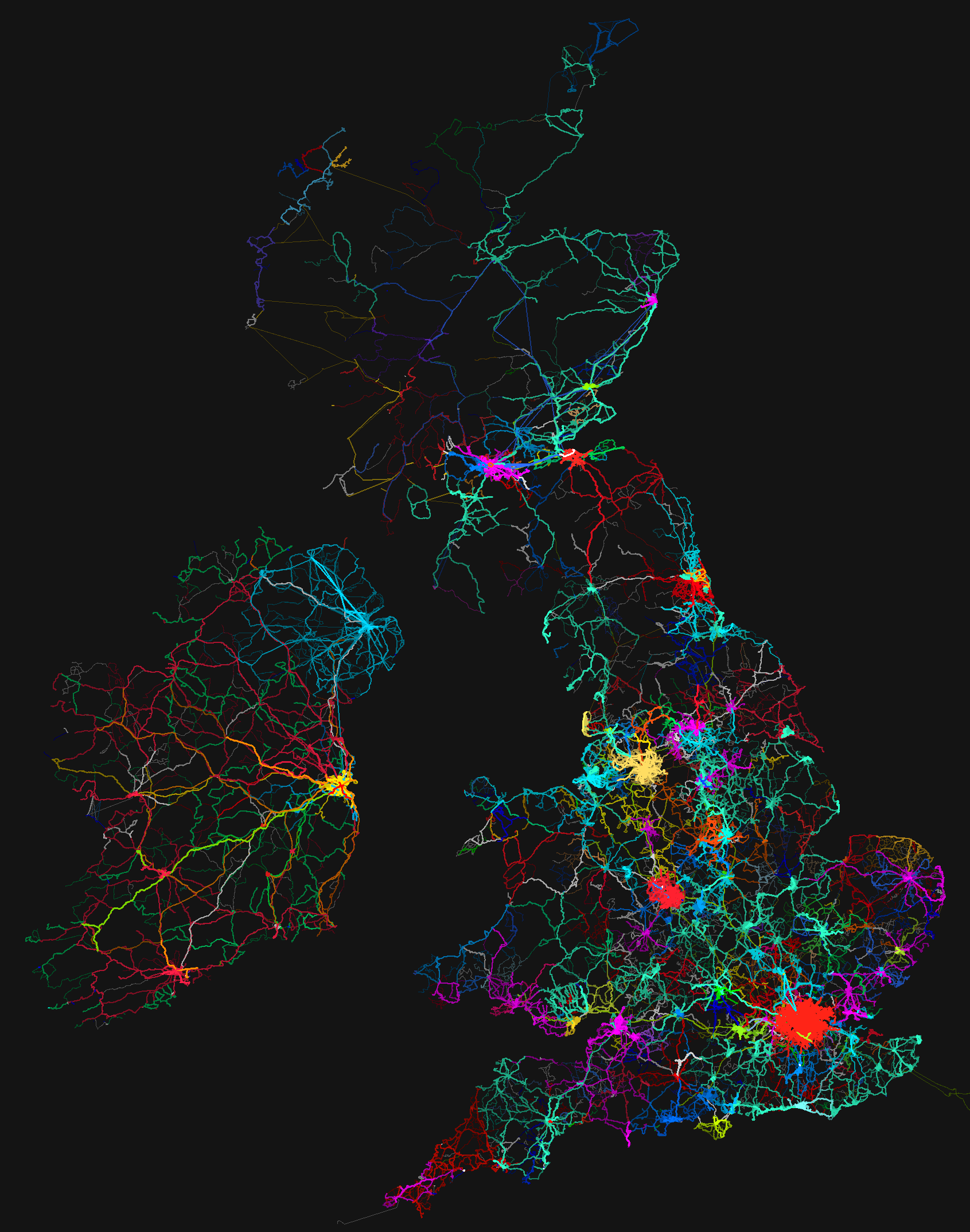 Bus Routes Map of the UK and Ireland Bus Routes Map of the UK and Ireland