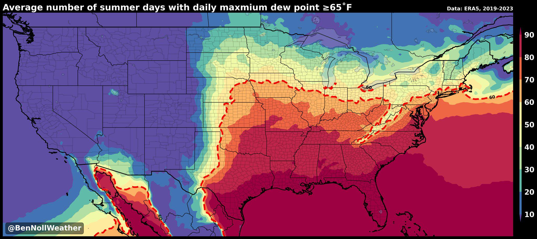 Humidity Belt Map of America Humidity Belt Map of America