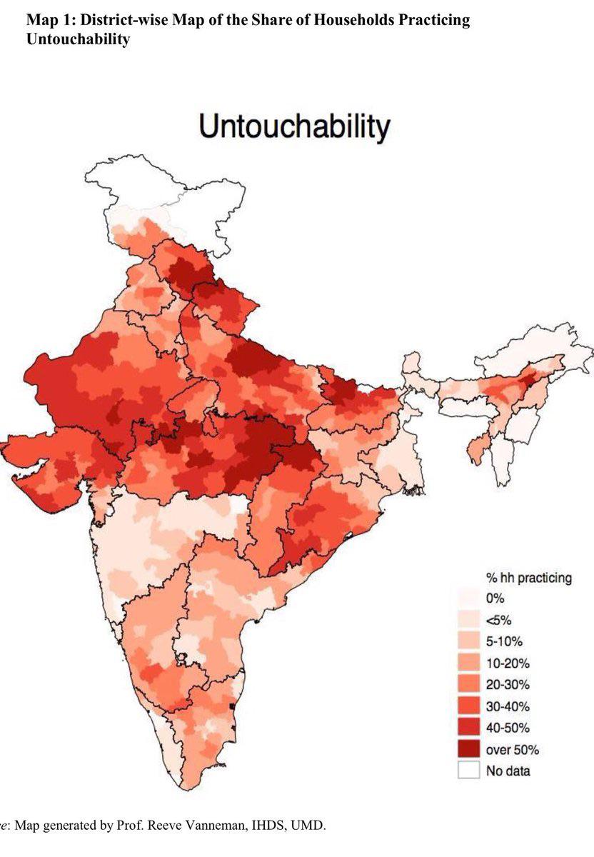 Map of Indian Households' Beliefs on Caste