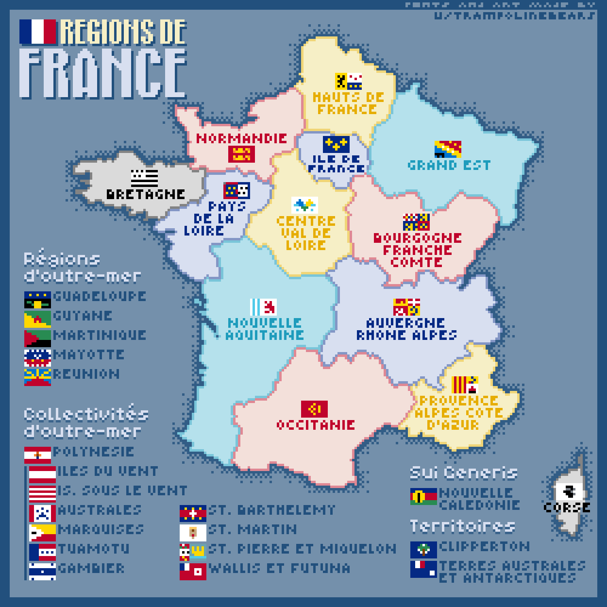 Regions of France Map