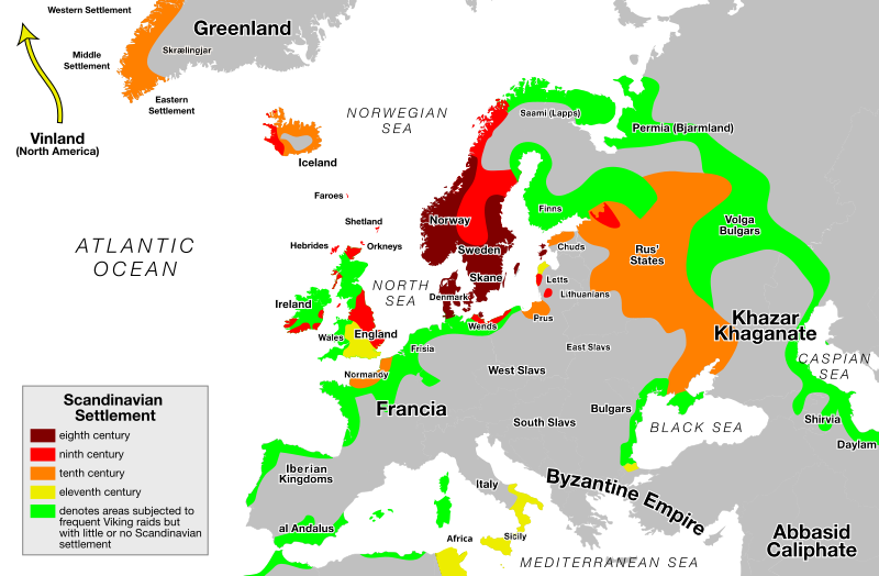 Viking Expansion Routes Map Viking Expansion Routes Map