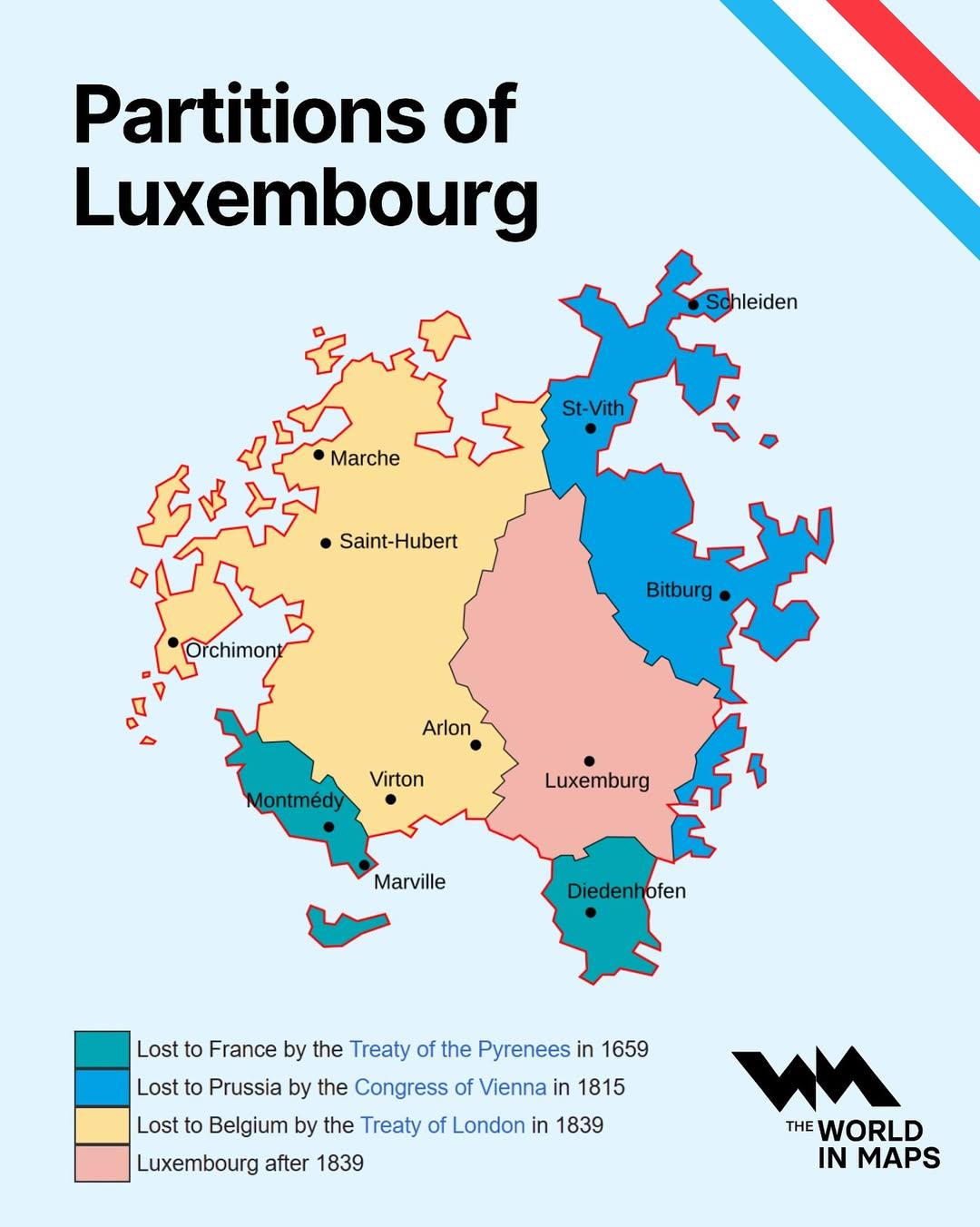 Partitions of Luxembourg Map