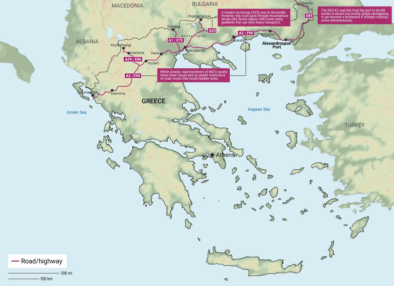 Greece's NATO Infrastructure Pain Points Map Greece's NATO Infrastructure Pain Points Map