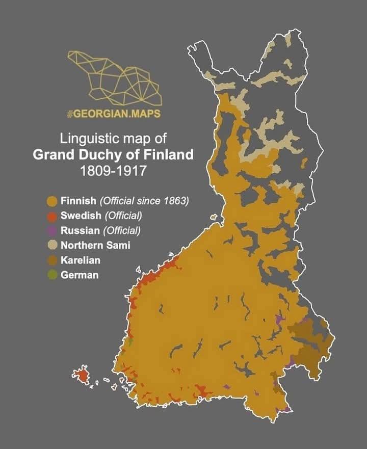 Linguistic Map of the Grand Duchy of Finland