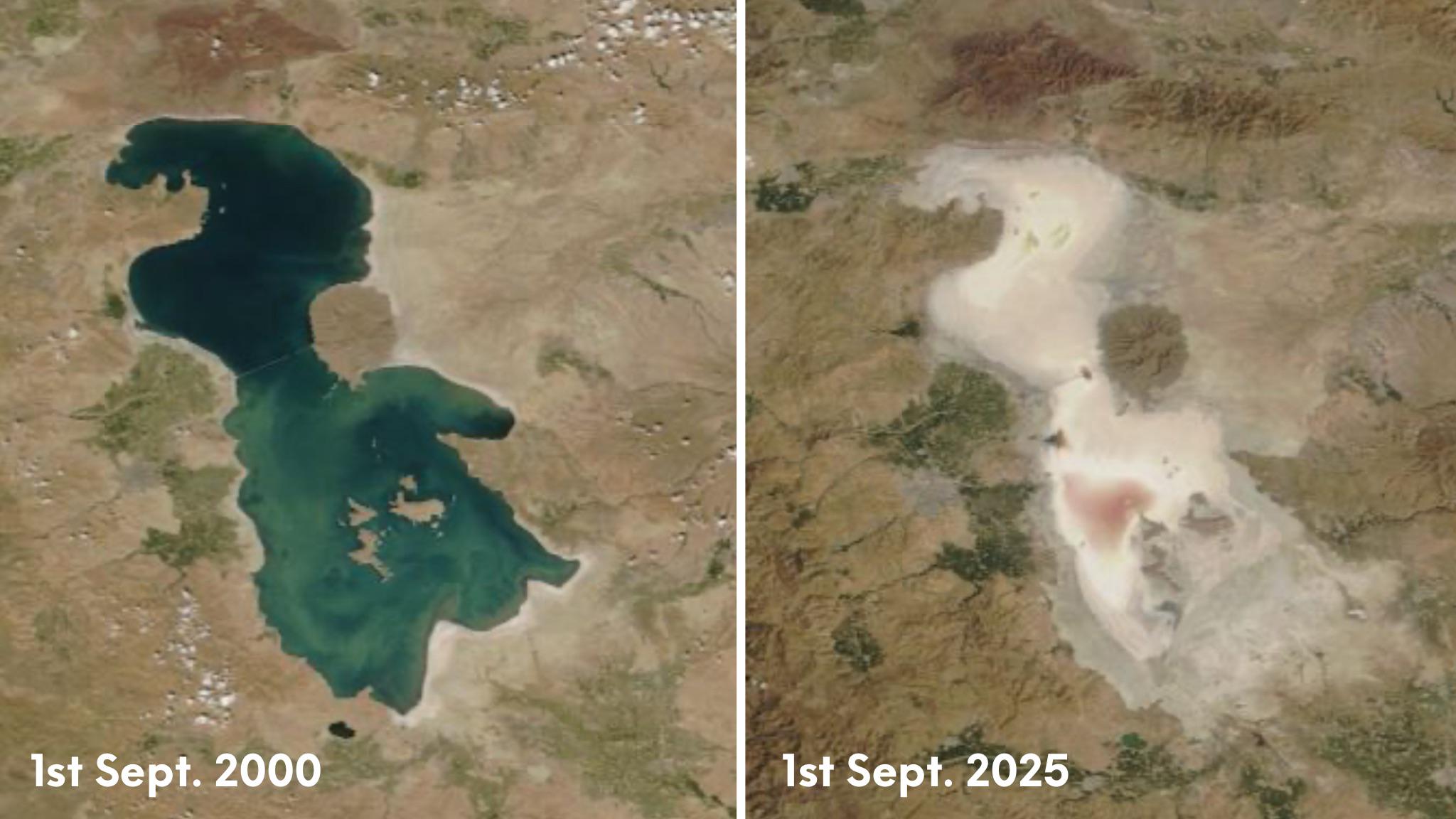Lake Urmia Iran Map Lake Urmia Iran Map