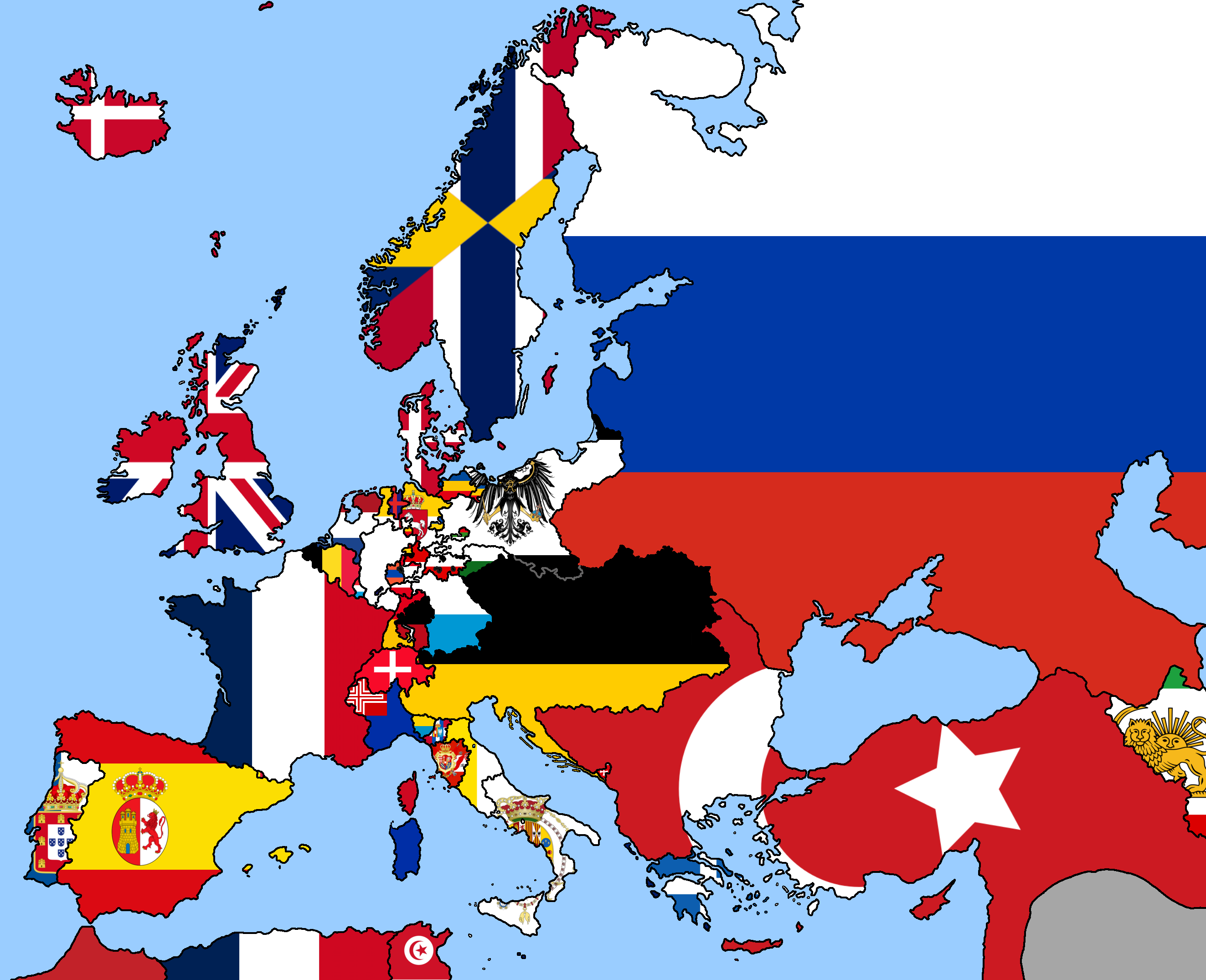 1849 Europe Political Map 1849 Europe Political Map