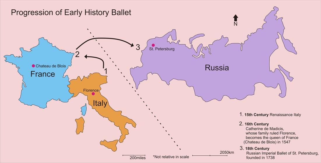 Early History of Ballet Map