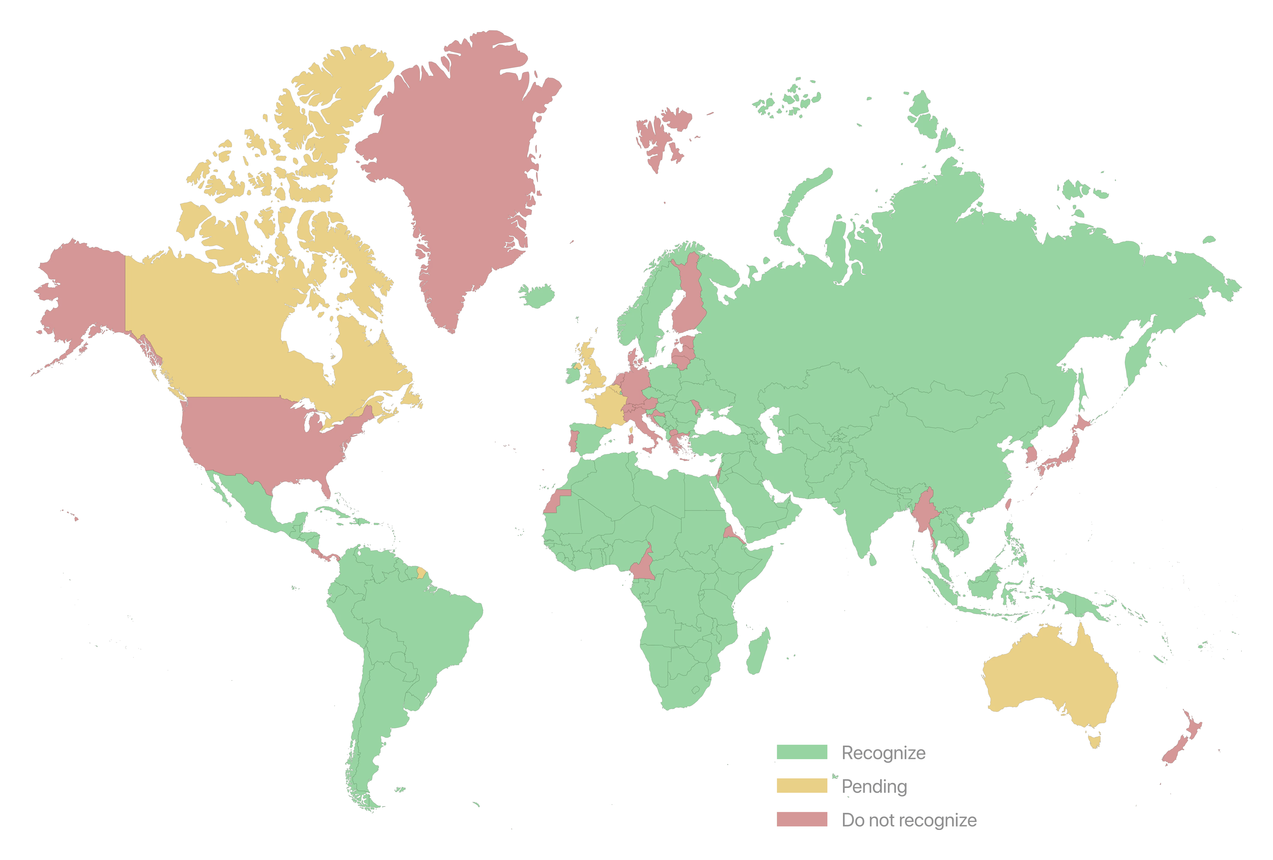 Global Recognition of Palestine Map Global Recognition of Palestine Map