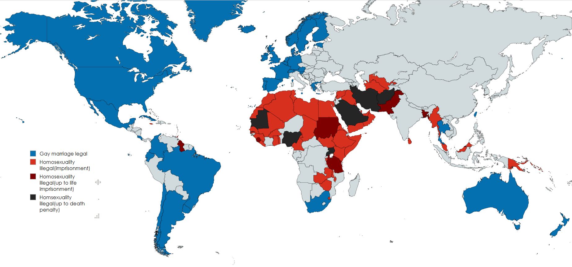 Map of Countries Legalizing Gay Marriage vs. Criminalizing Homosexuality Map of Countries Legalizing Gay Marriage vs. Criminalizing Homosexuality