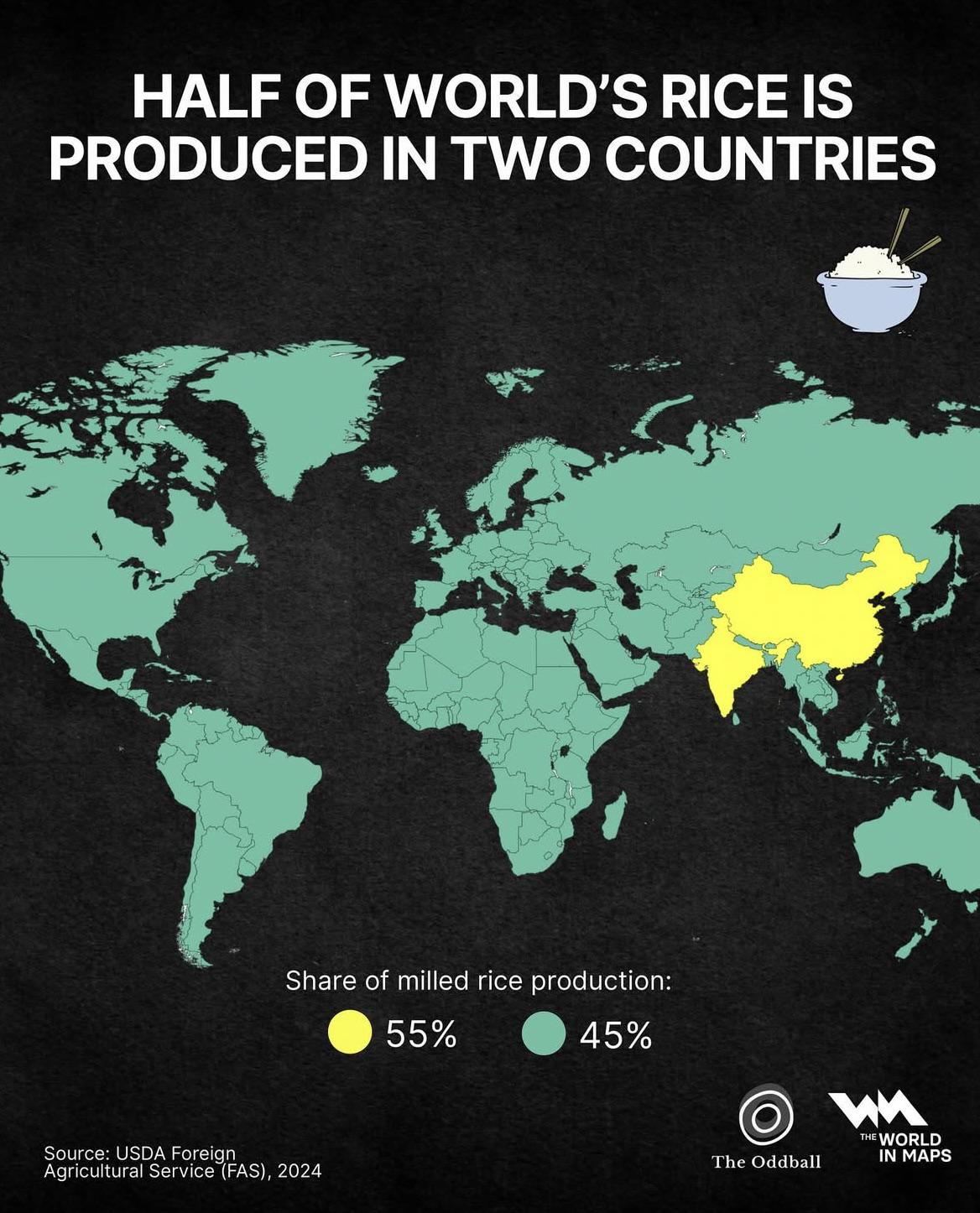 Rice Production Map by Country Rice Production Map by Country