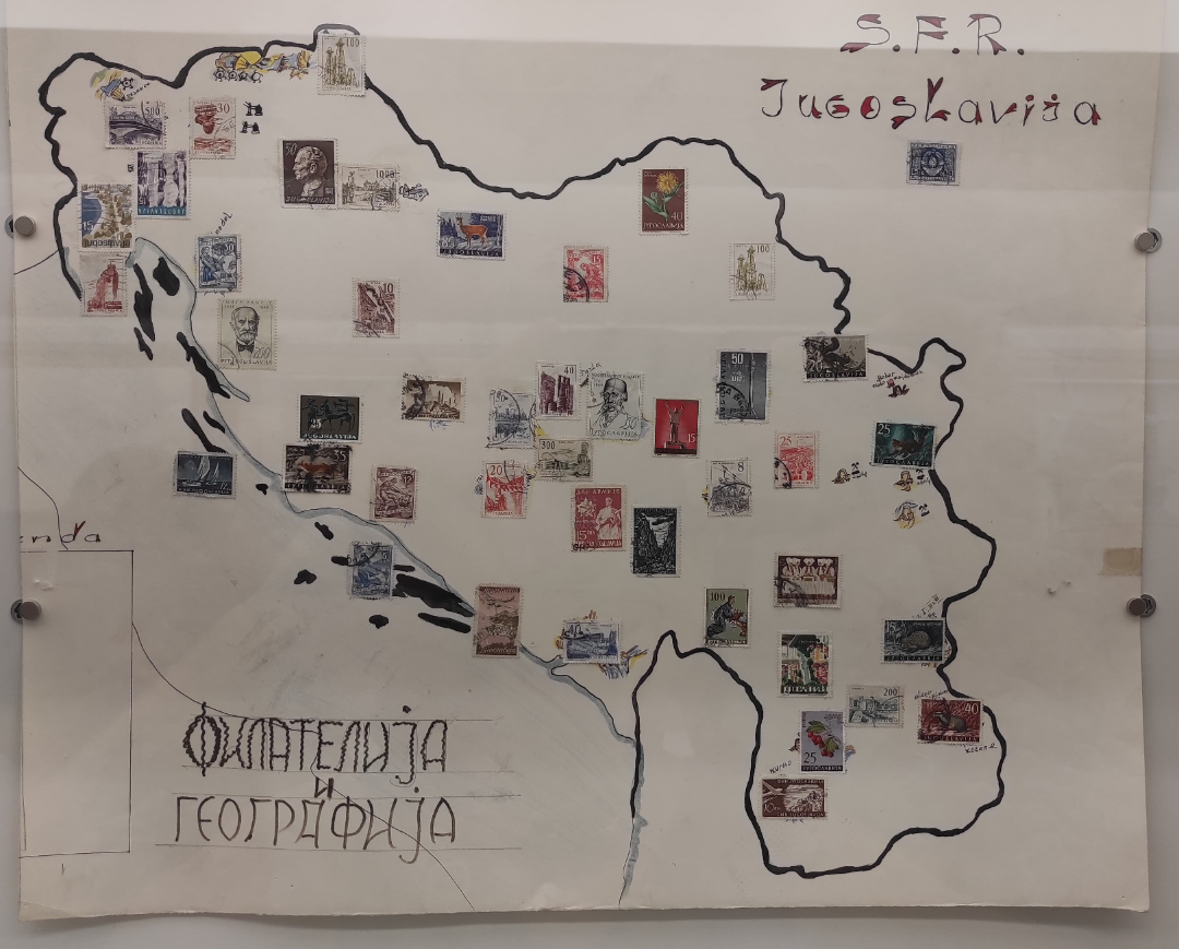 Map of Yugoslavia with Regional Stamps