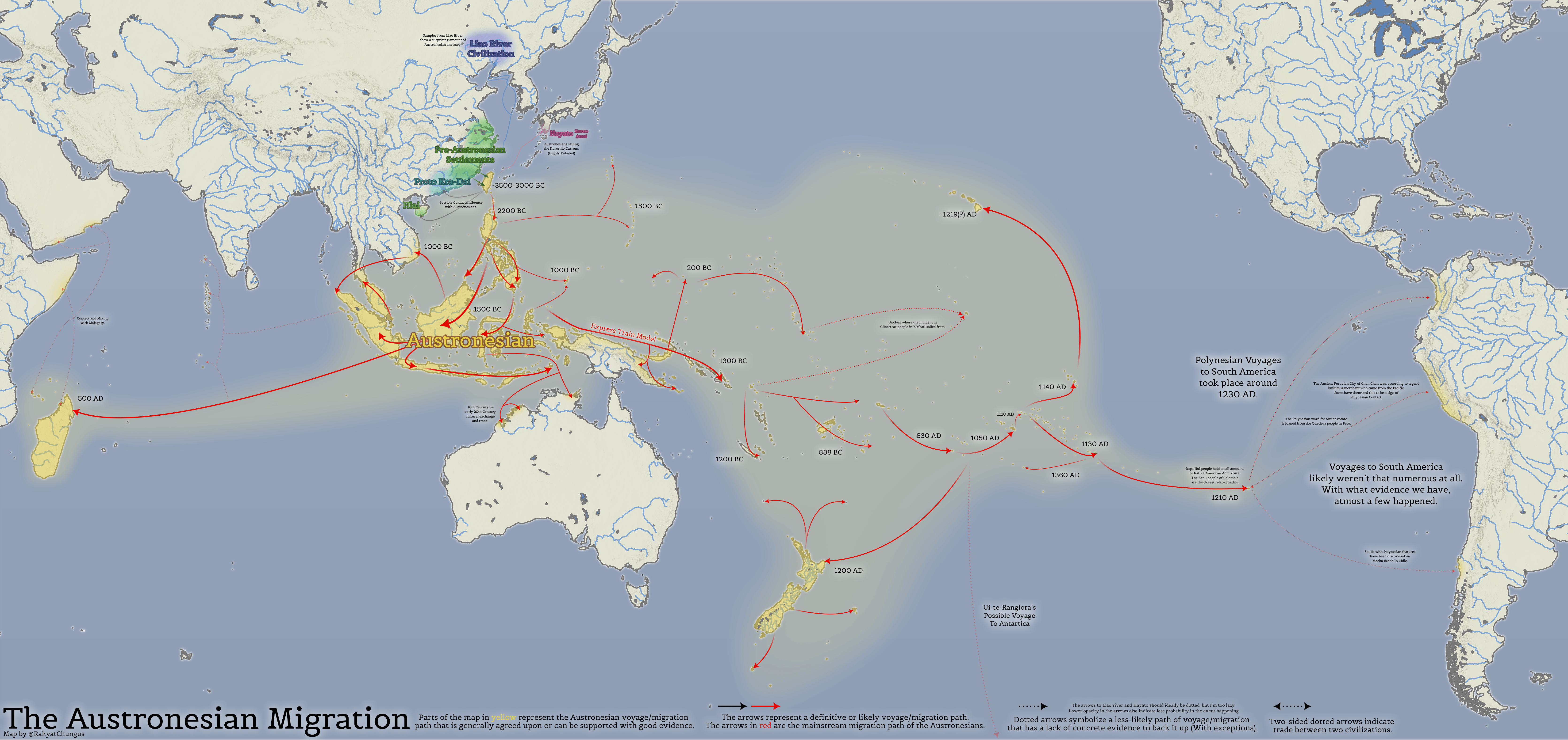 Austronesian Migration Map Austronesian Migration Map