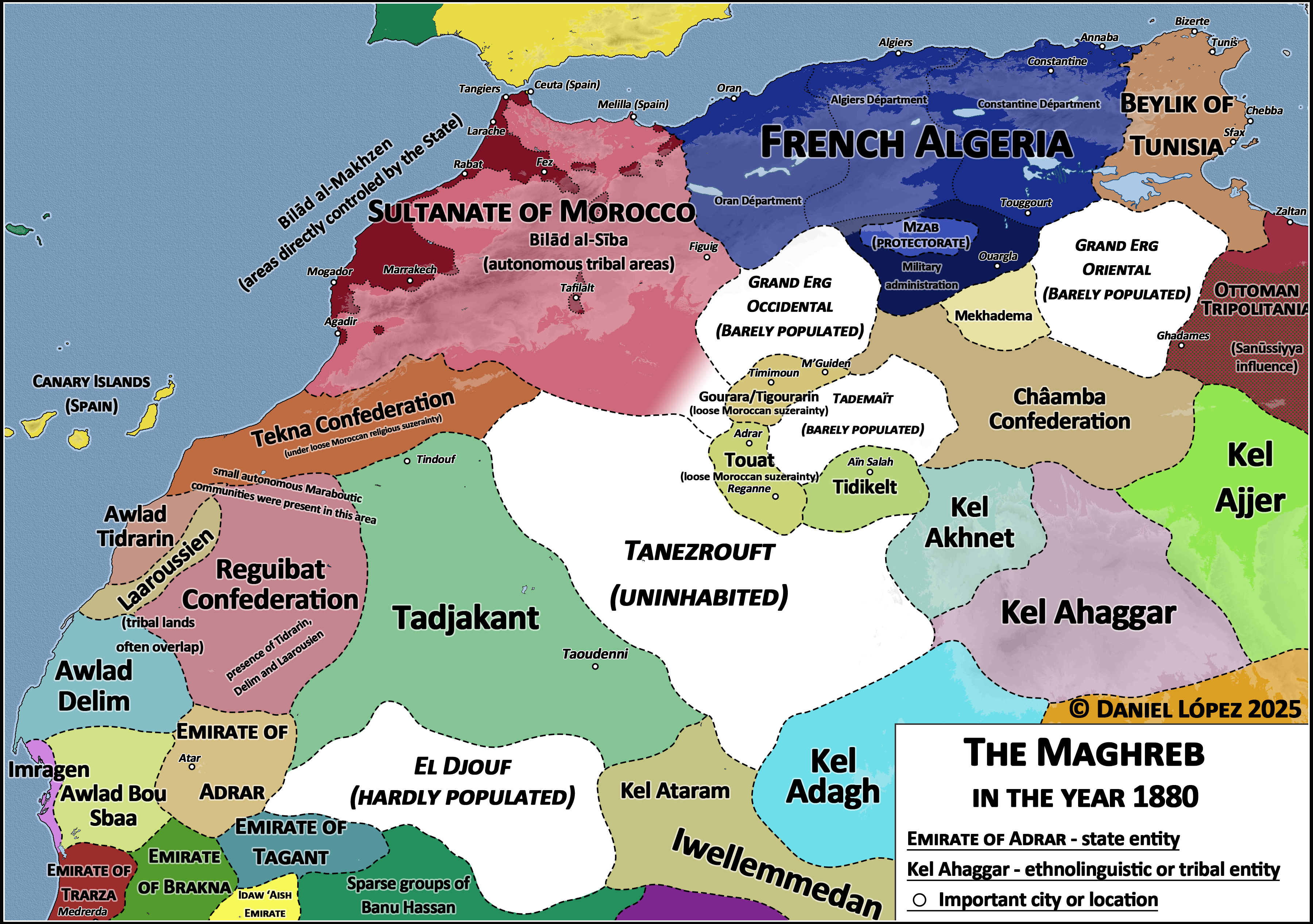 The Maghreb Map in the Year 1880 The Maghreb Map in the Year 1880