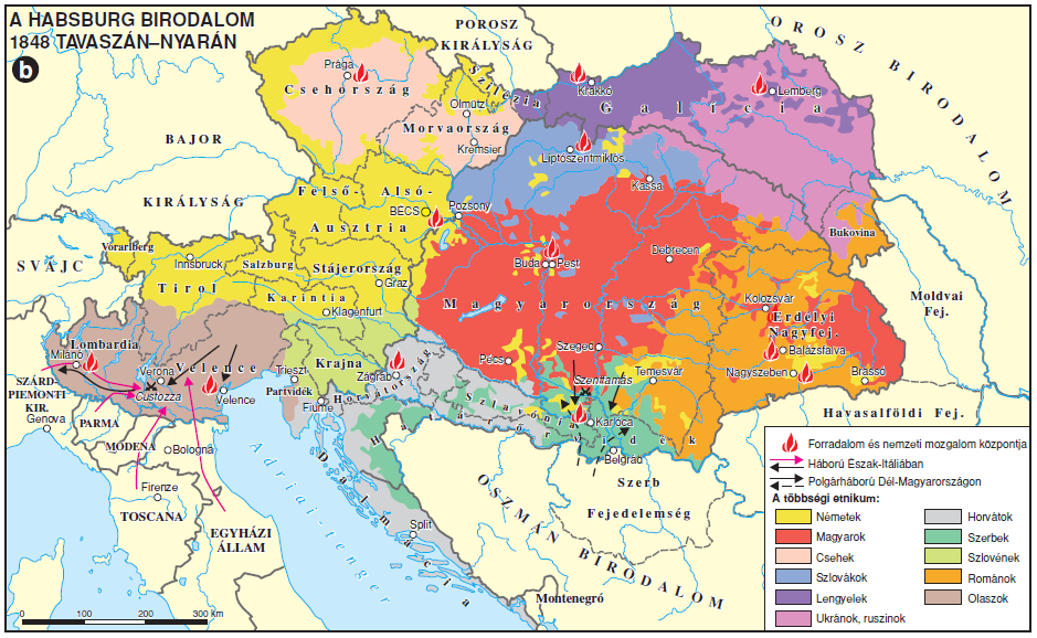 Ethnic Composition Map of the Austrian Empire 1848