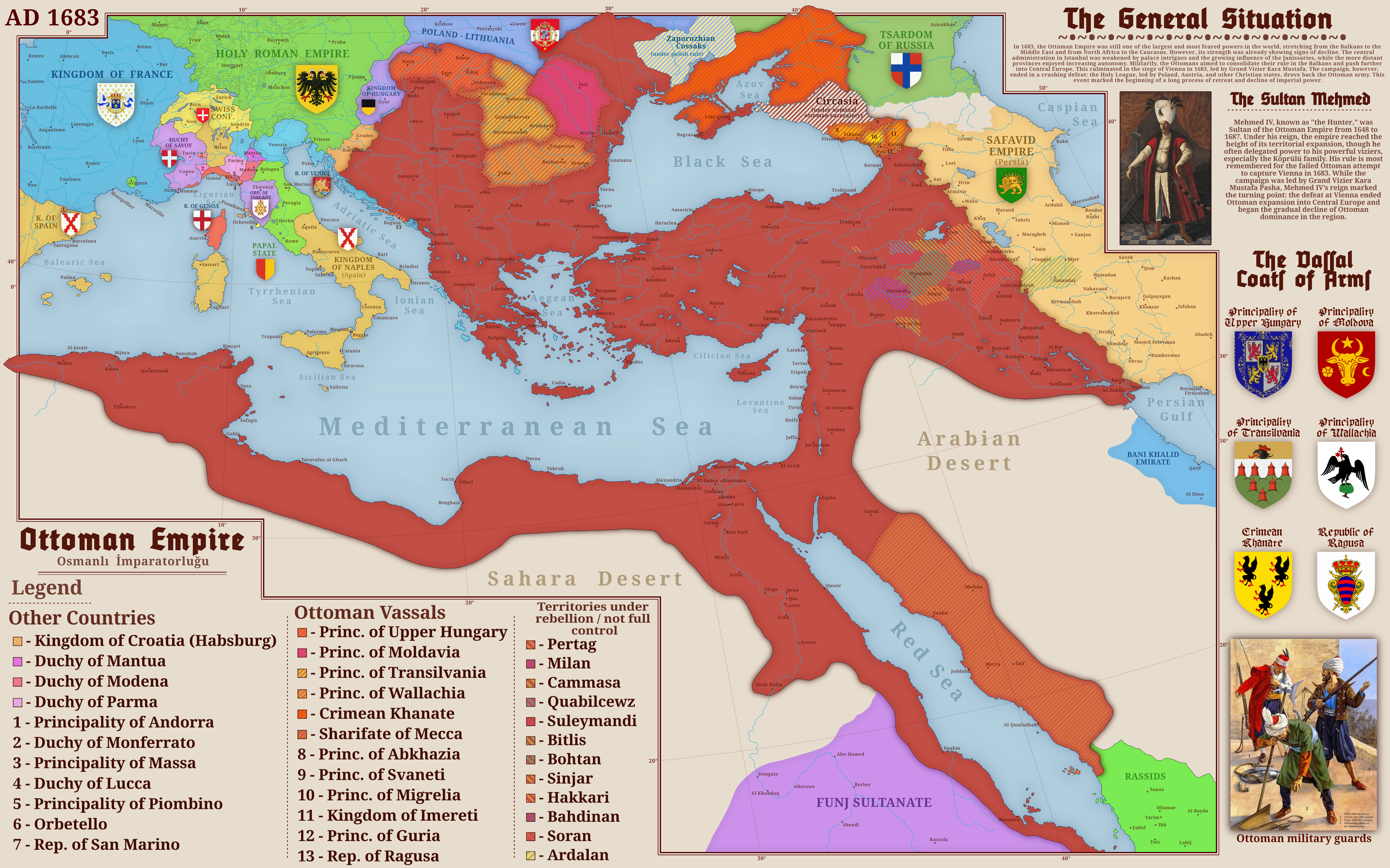 Ottoman Empire Map of 1683 Ottoman Empire Map of 1683