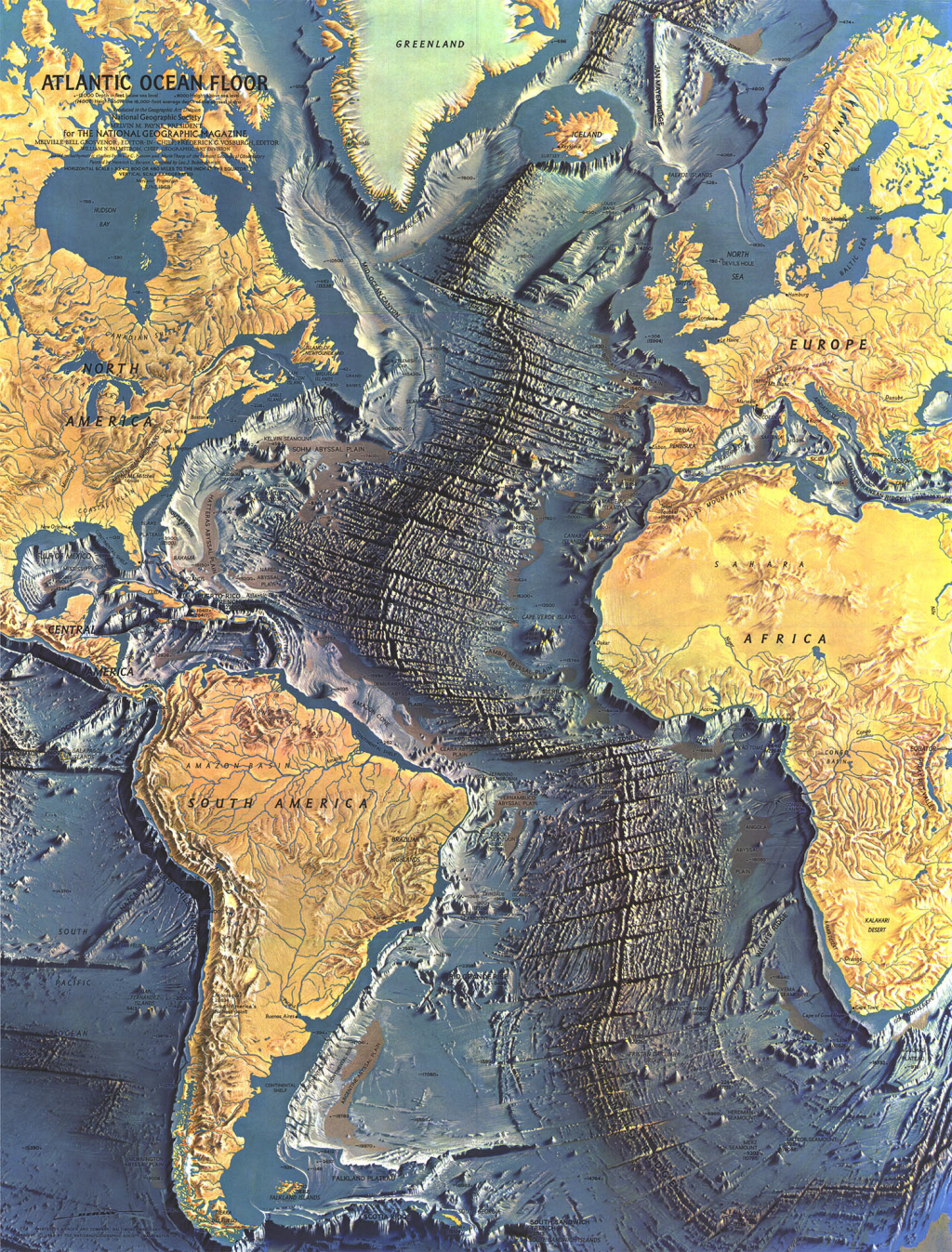 Atlantic Ocean Floor Map Atlantic Ocean Floor Map
