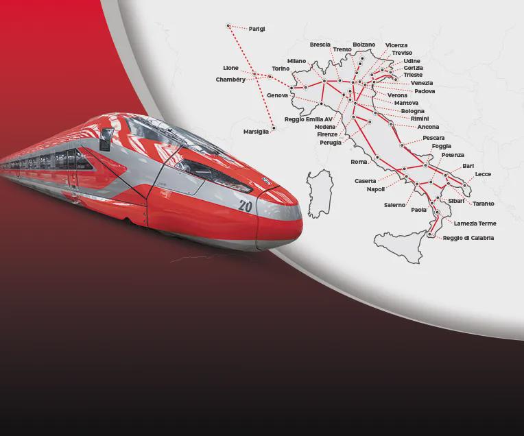 Frecciarossa High Speed Train Routes Map Frecciarossa High Speed Train Routes Map
