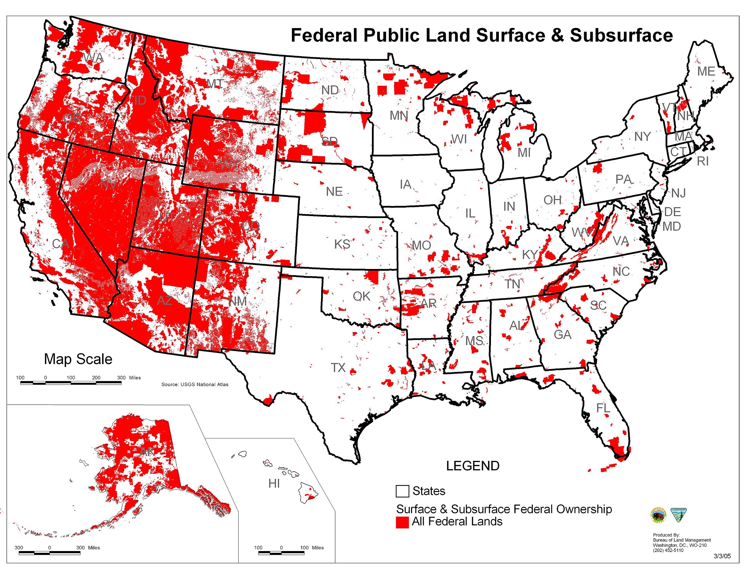Federal Public Land Surface & Subsurface Map Federal Public Land Surface & Subsurface Map