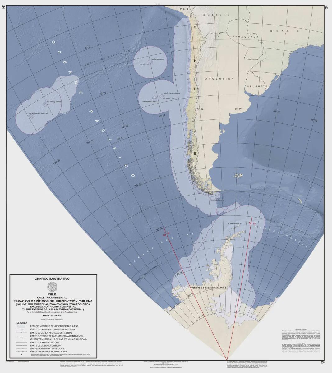 Official Map of the Republic of Chile Official Map of the Republic of Chile