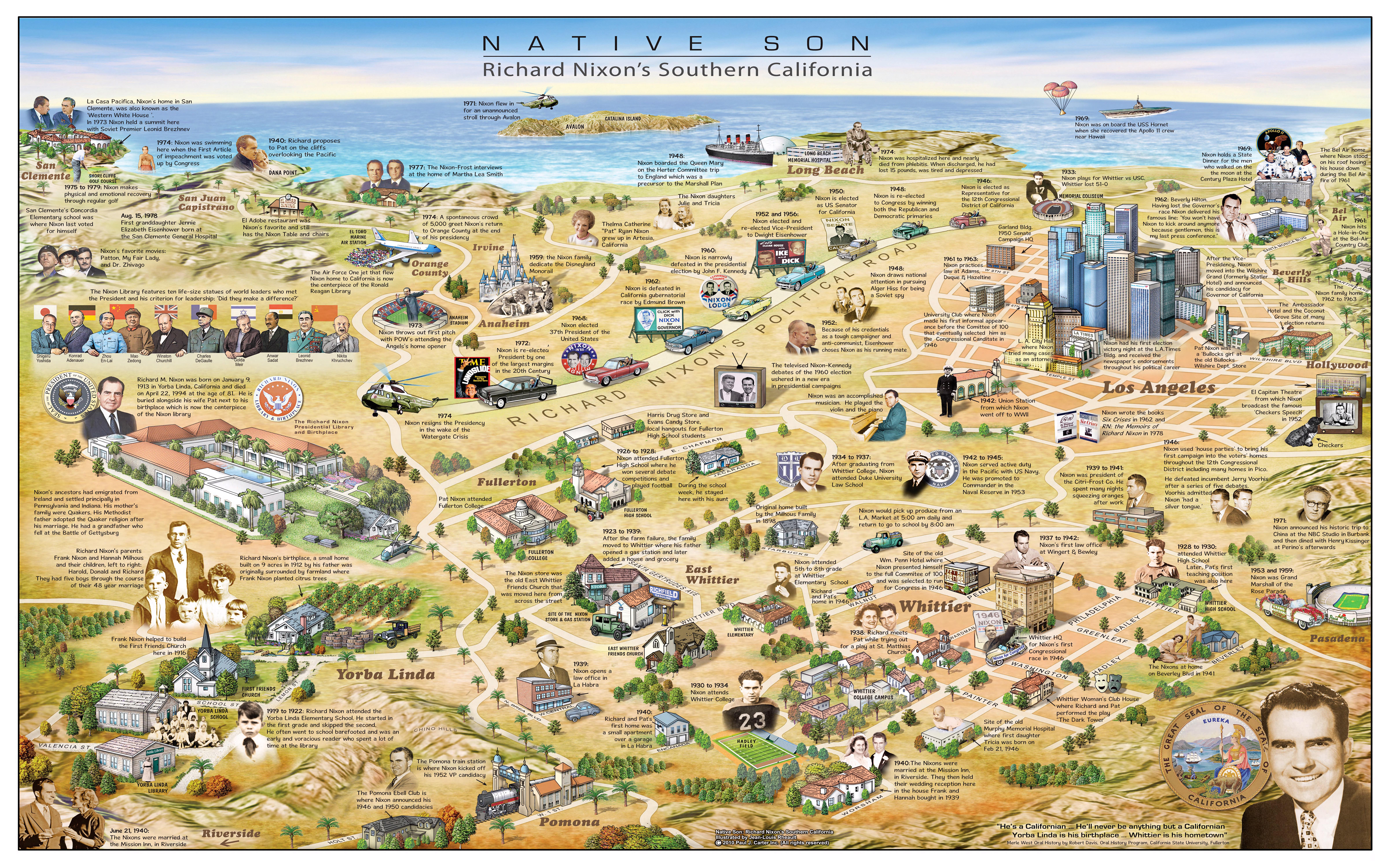Richard Nixon's Southern California Map Richard Nixon's Southern California Map