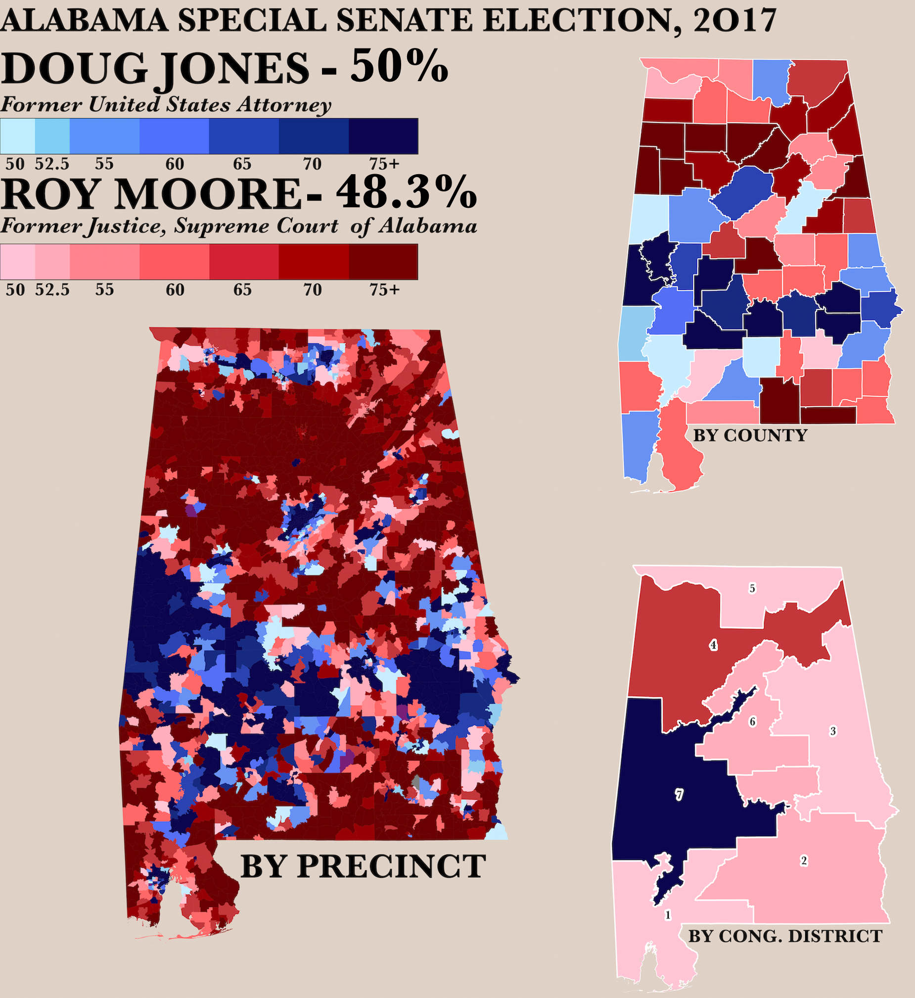 2017 Alabama Senate Race by Precinct Map 2017 Alabama Senate Race by Precinct Map
