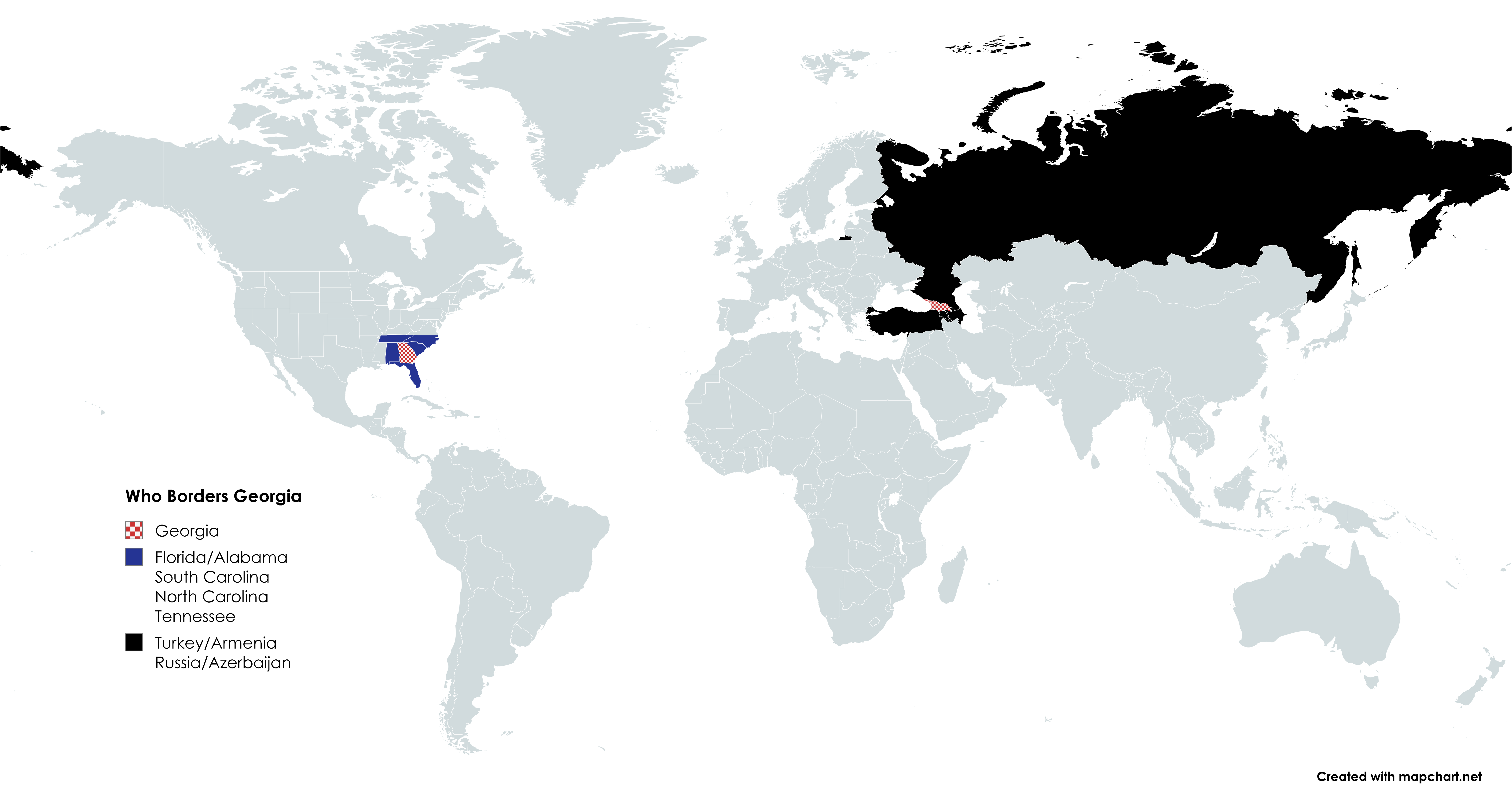 Bordering Countries of Georgia Map Bordering Countries of Georgia Map