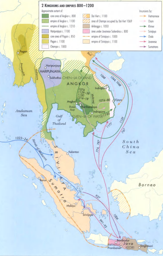 Kingdoms and Empires of Southeast Asia Map Kingdoms and Empires of Southeast Asia Map