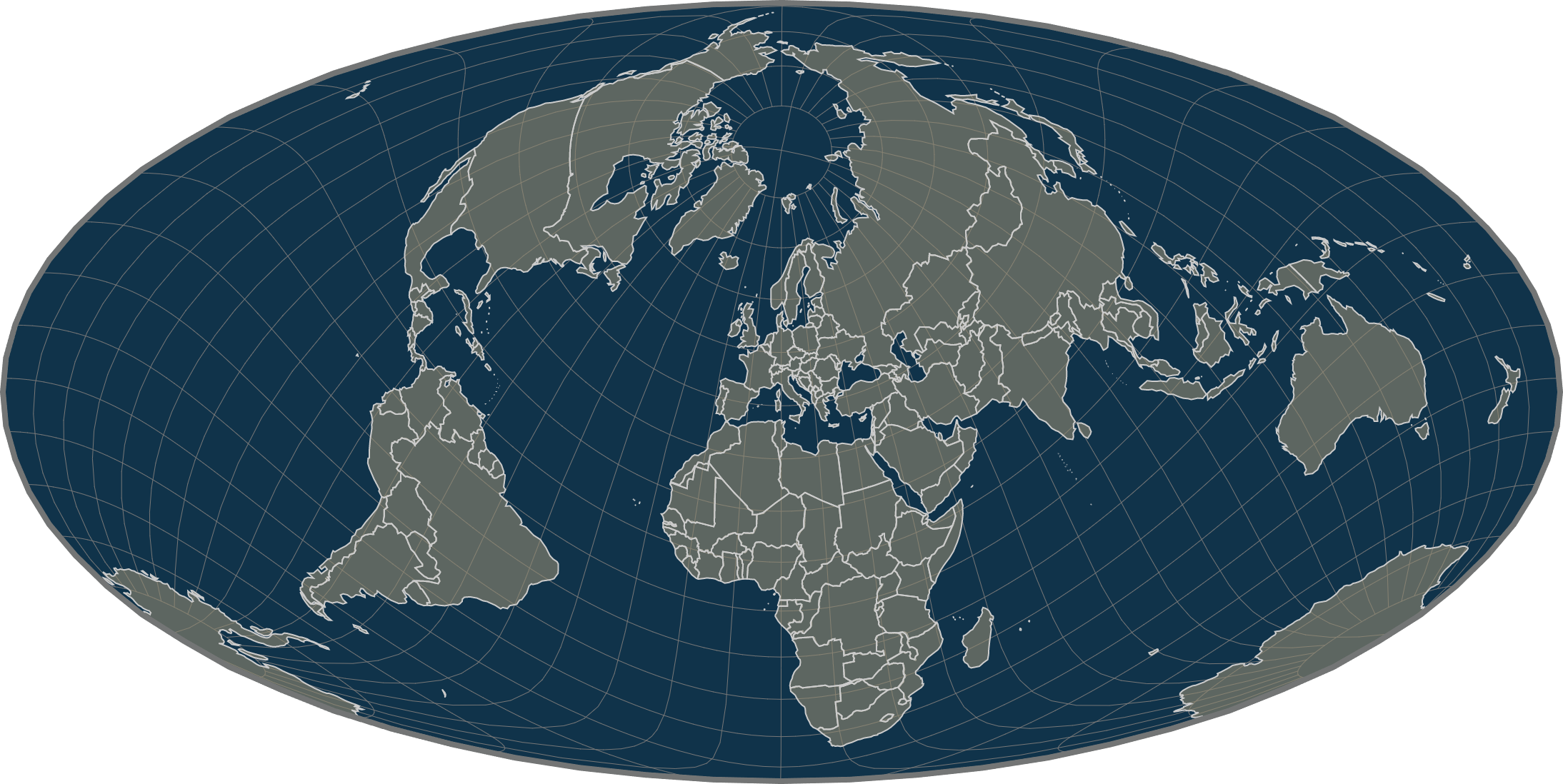 Mollweide Projection Equal-Area Map Centered on Europe Mollweide Projection Equal-Area Map Centered on Europe