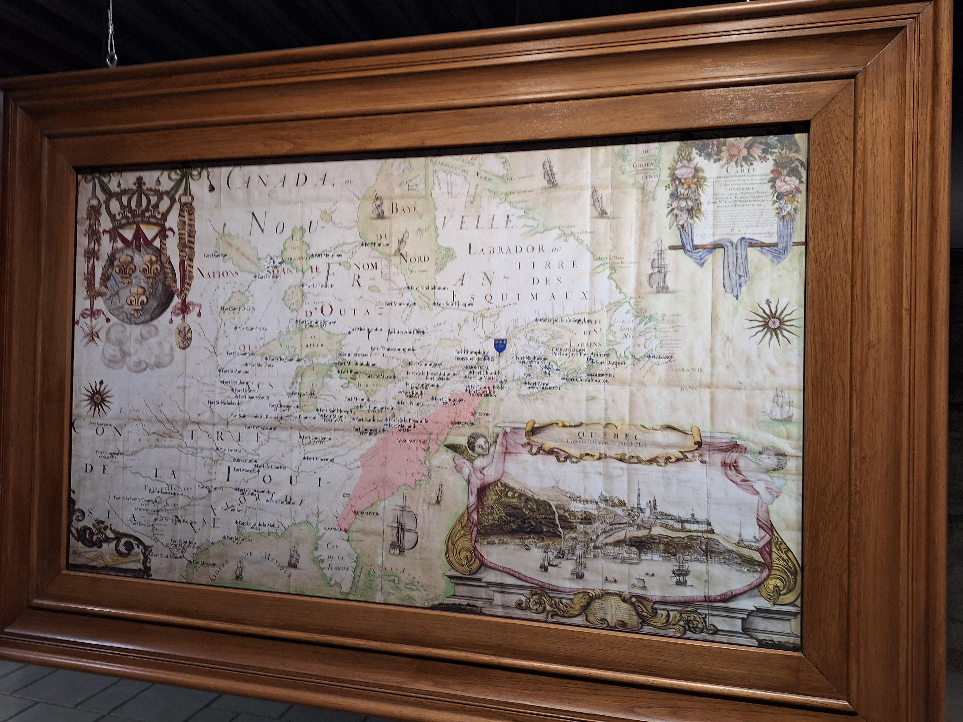 French Canadian Map of North America Before Quebec Fell French Canadian Map of North America Before Quebec Fell
