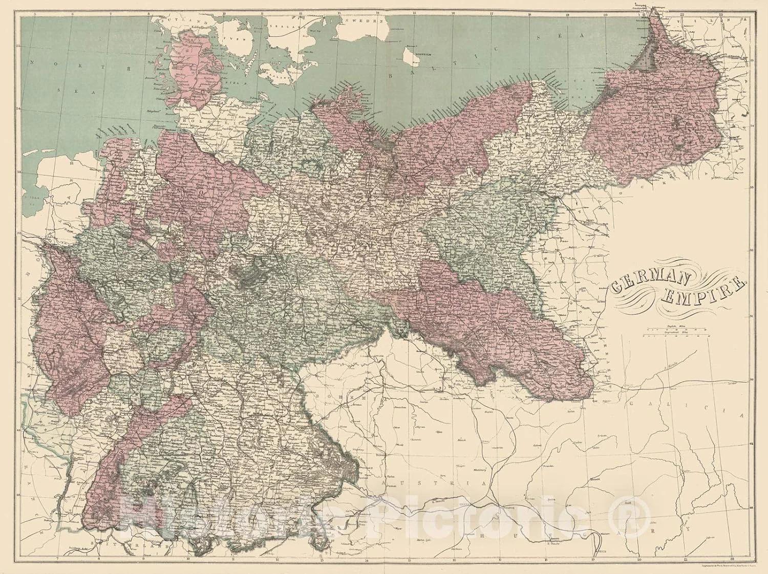 German Empire Territorial Map 1911 German Empire Territorial Map 1911