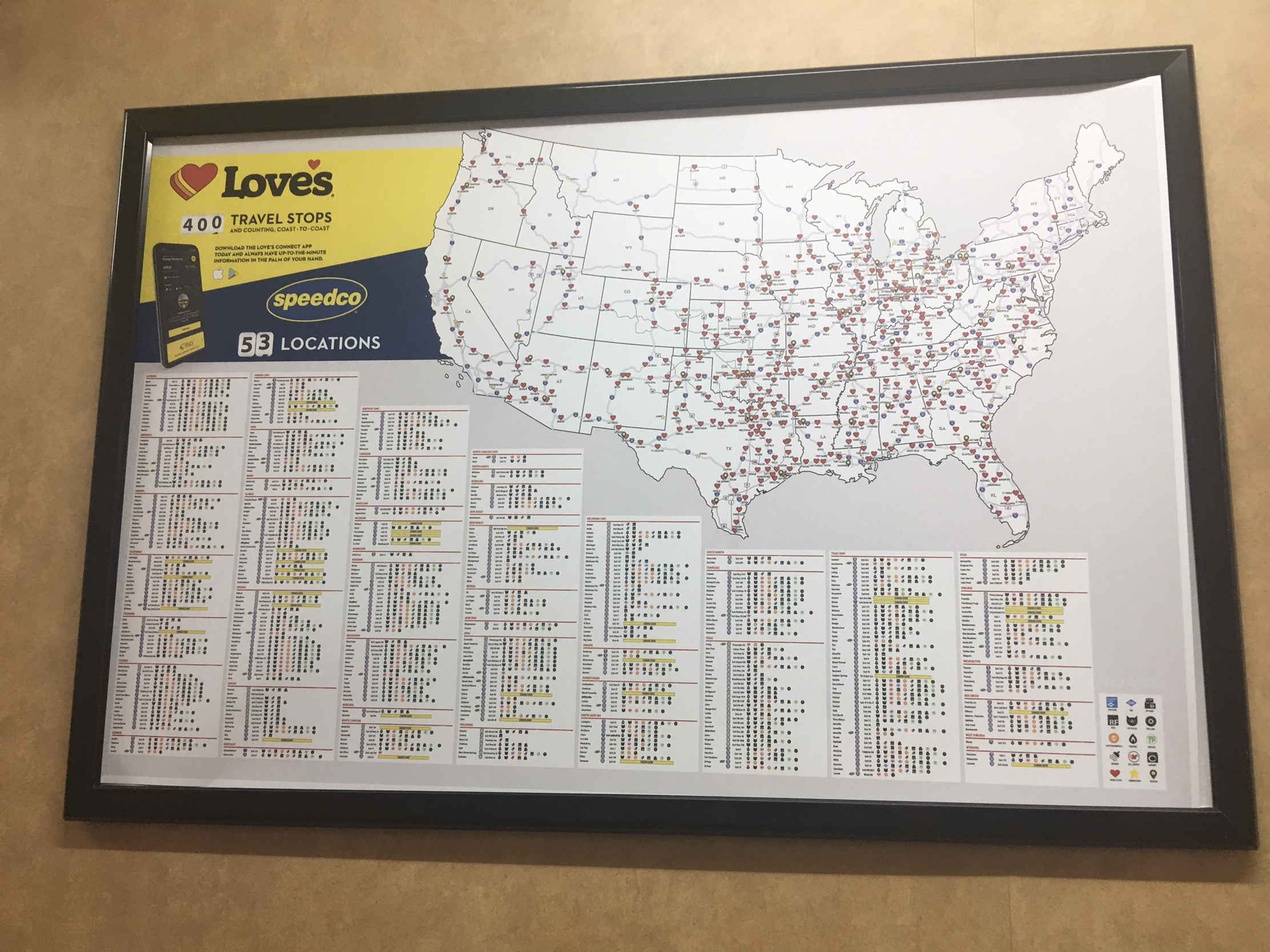 Map of Love's Gas Stations in the U.S. Map of Love's Gas Stations in the U.S.