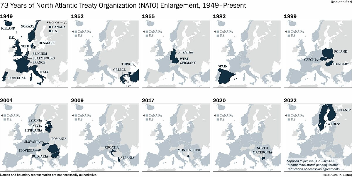 NATO Expansion in Europe Map NATO Expansion in Europe Map