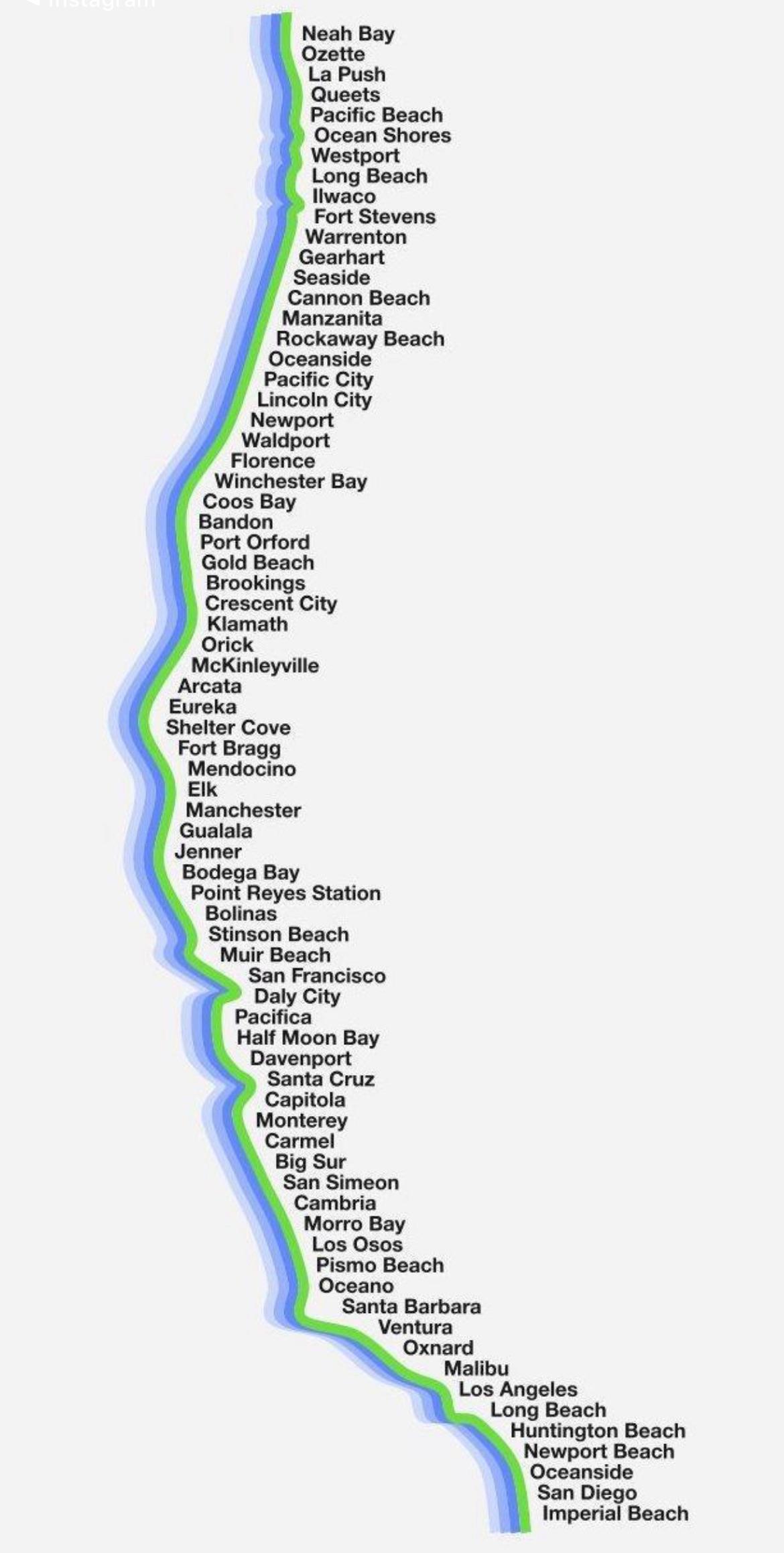 Map of US West Coast Cities (Not OC) Map of US West Coast Cities (Not OC)