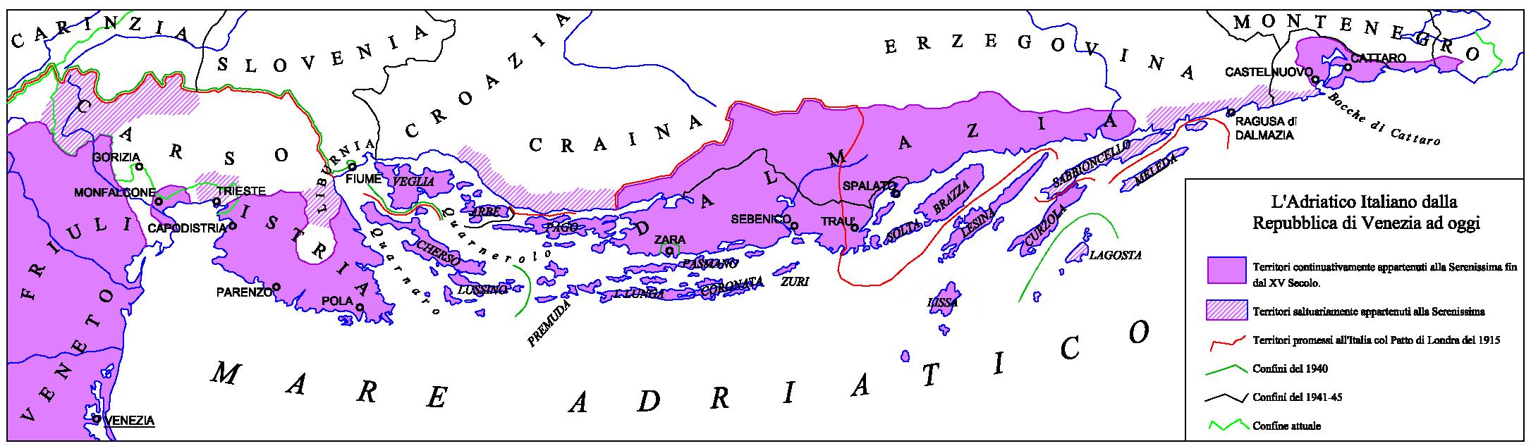 Venetian Domains of the Adriatic Map Venetian Domains of the Adriatic Map