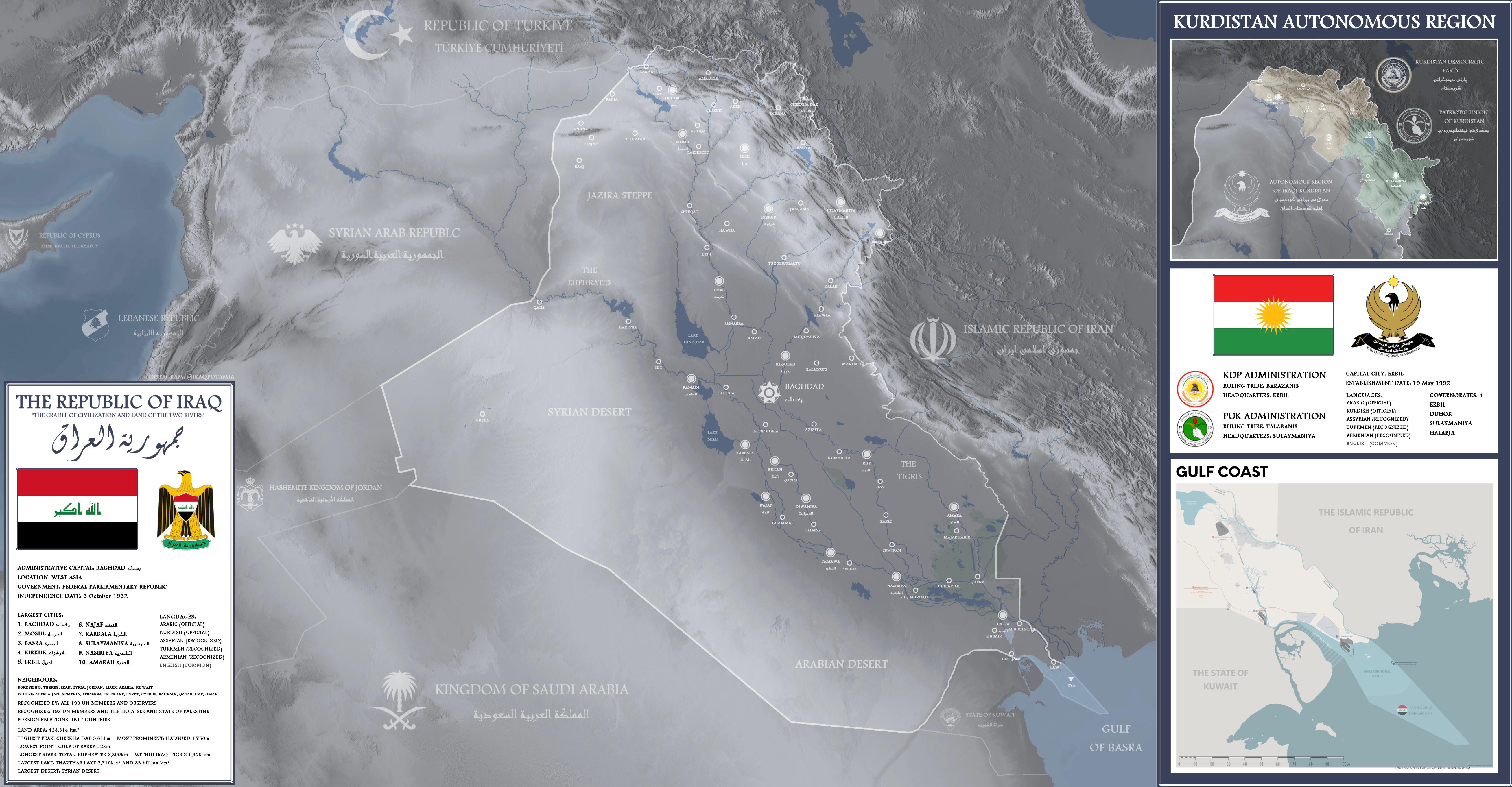 Detailed Map of Iraq Detailed Map of Iraq